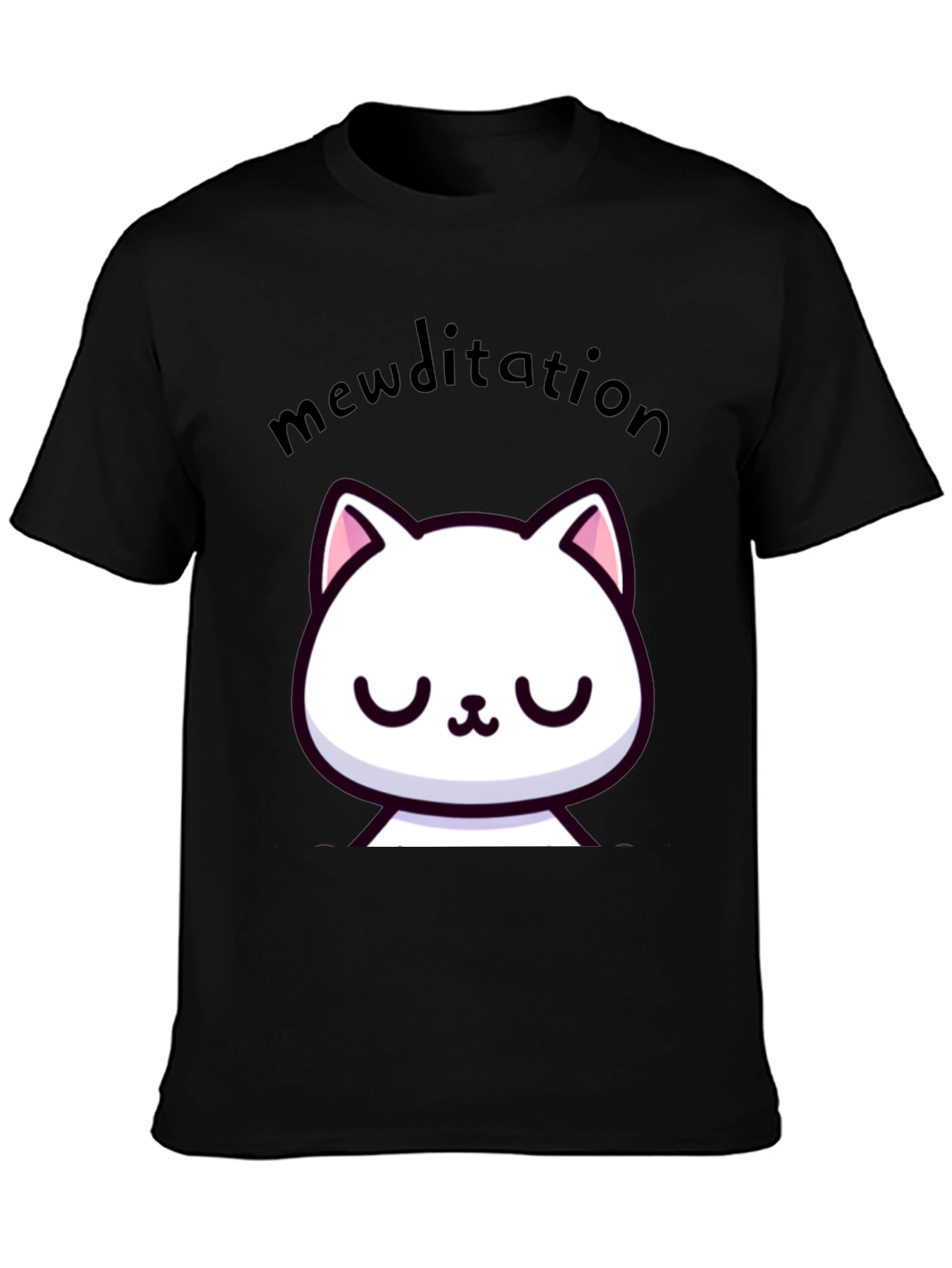 Mewditation Cat Graphic Tee - Funny Meditation Shirt