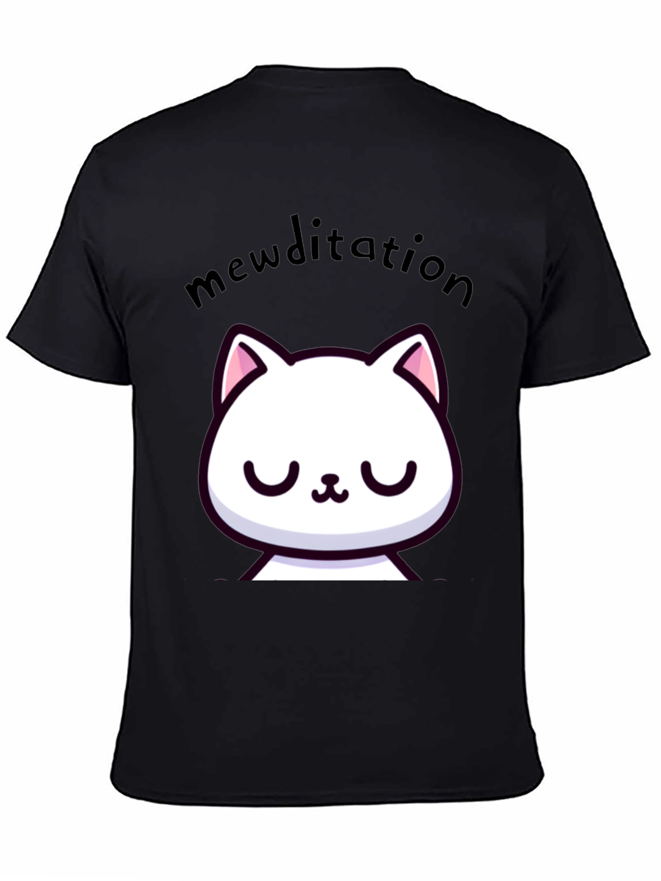 Mewditation Cat Graphic Tee - Funny Meditation Shirt