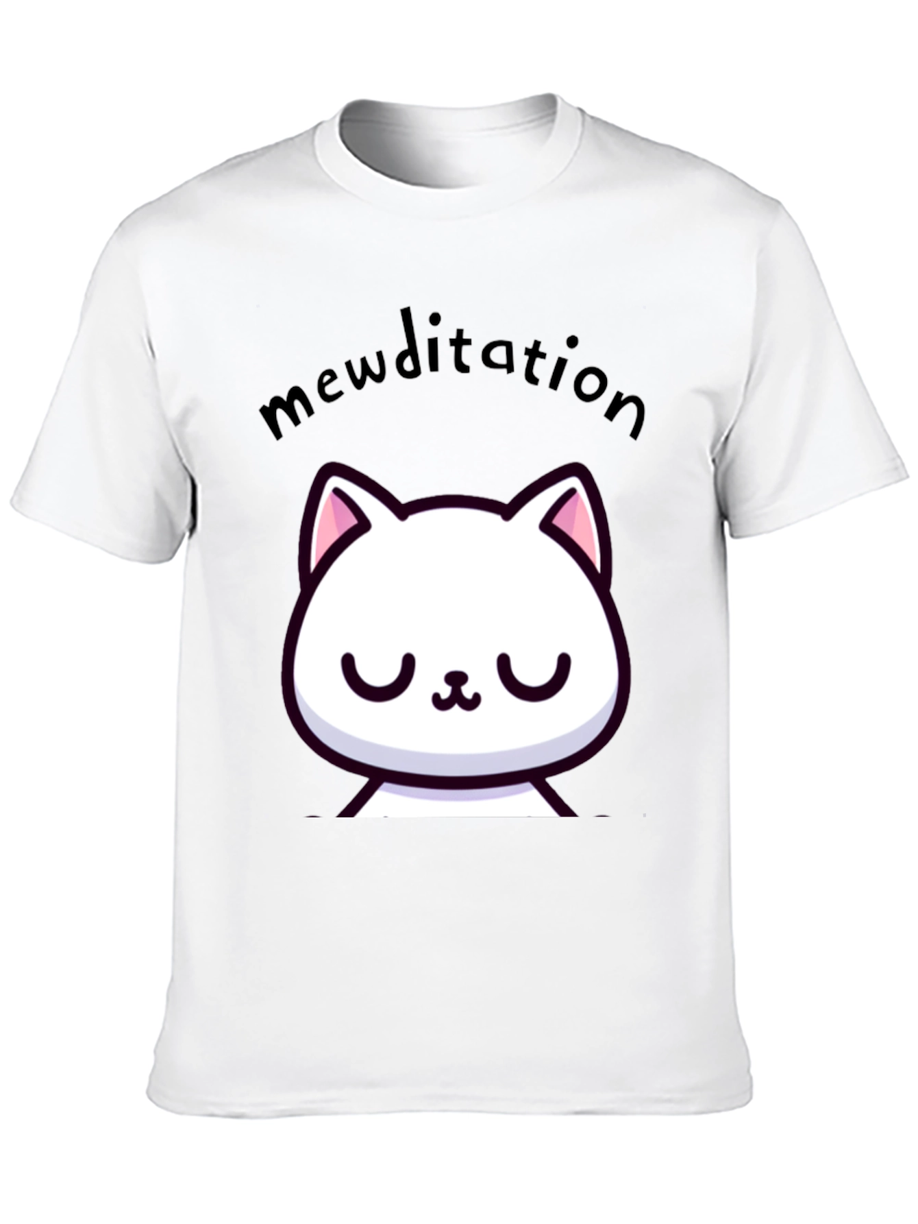 Mewditation Cat Graphic Tee - Funny Meditation Shirt