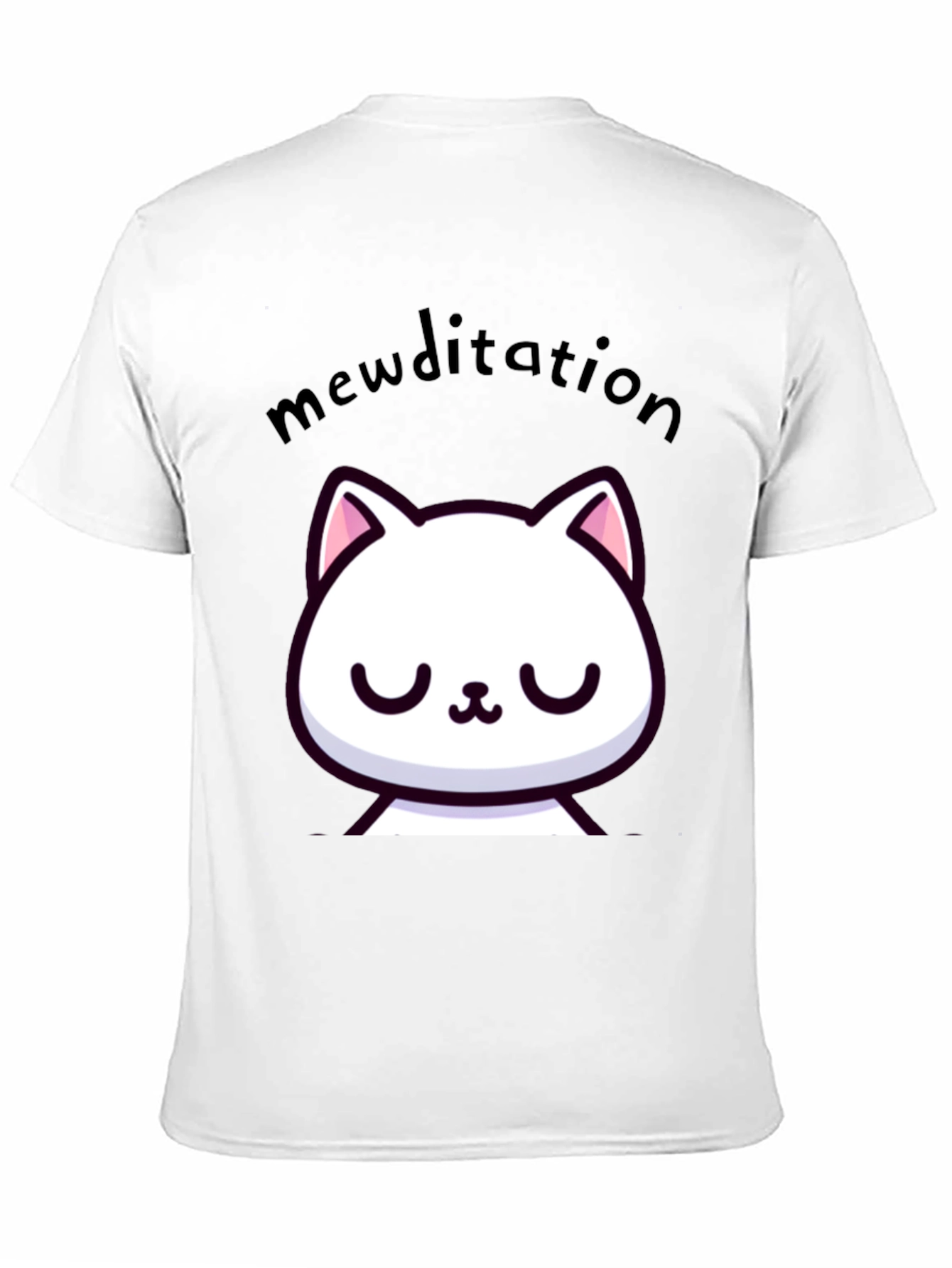 Mewditation Cat Graphic Tee - Funny Meditation Shirt