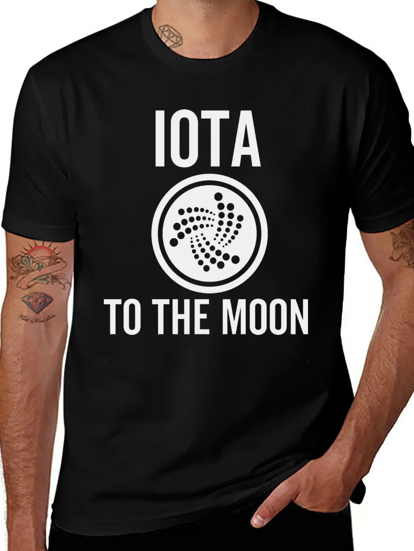 Iota To The Moon Unisex Short Sleeve Soft Cotton T-Shirt – Casual Everyday Wear