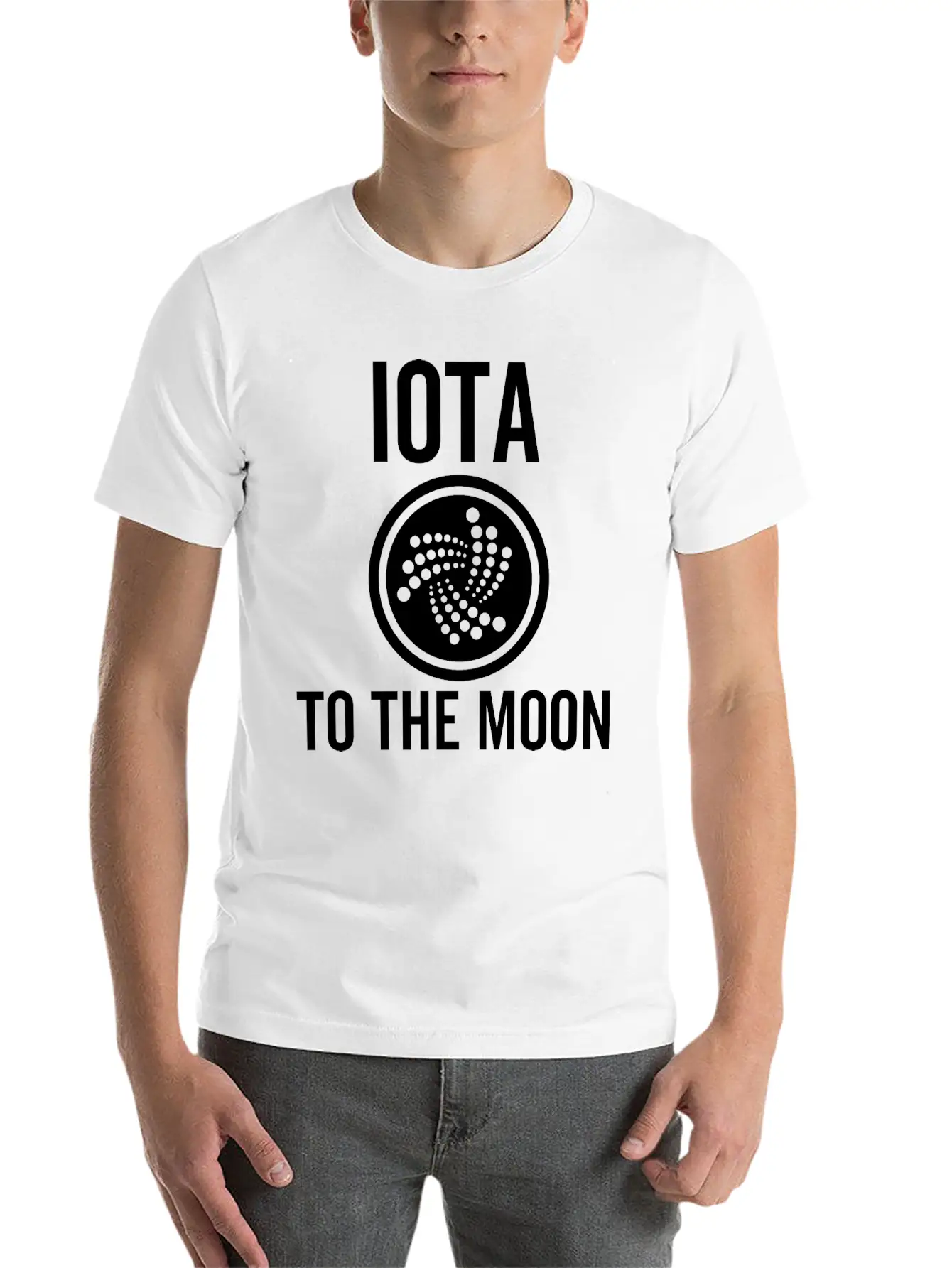 Iota To The Moon Unisex Short Sleeve Soft Cotton T-Shirt – Casual Everyday Wear