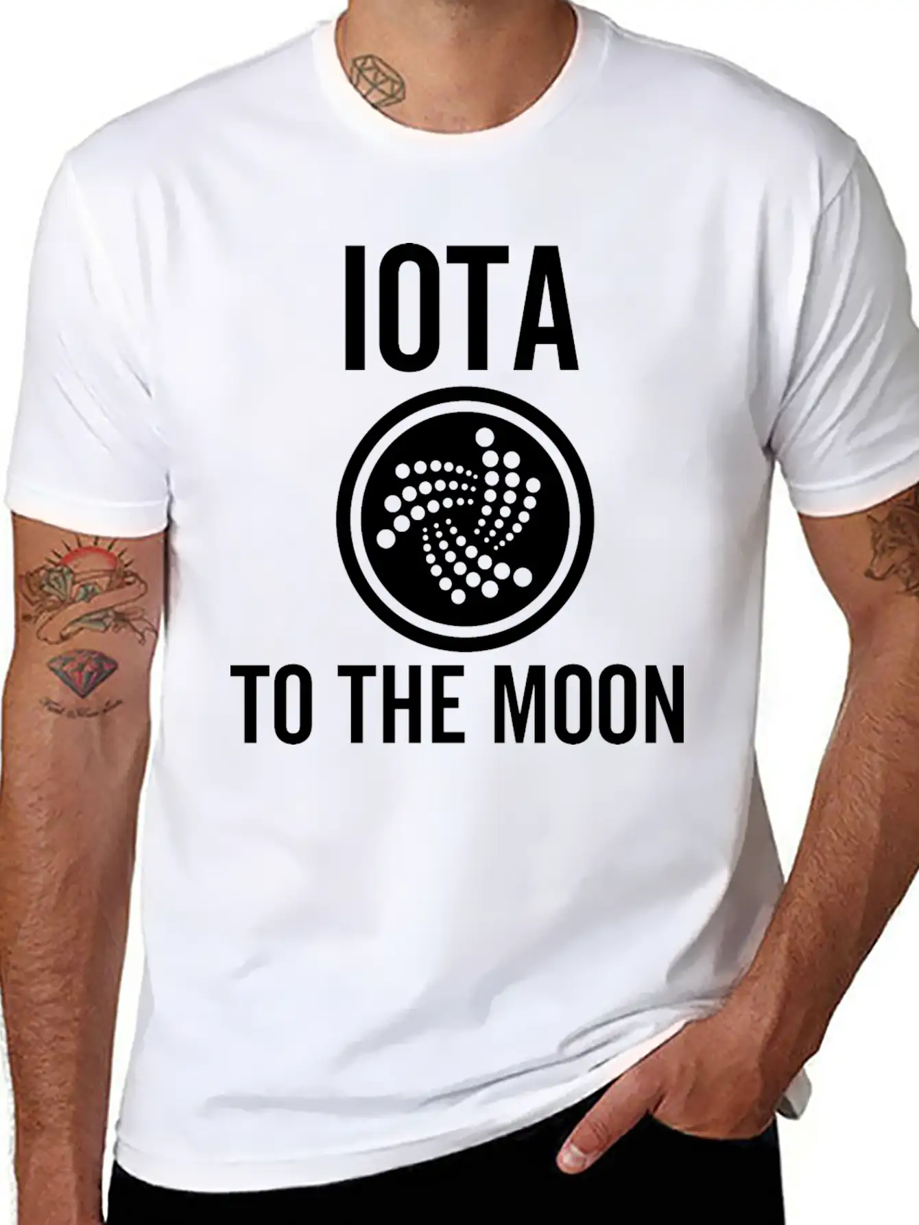 Iota To The Moon Unisex Short Sleeve Soft Cotton T-Shirt – Casual Everyday Wear