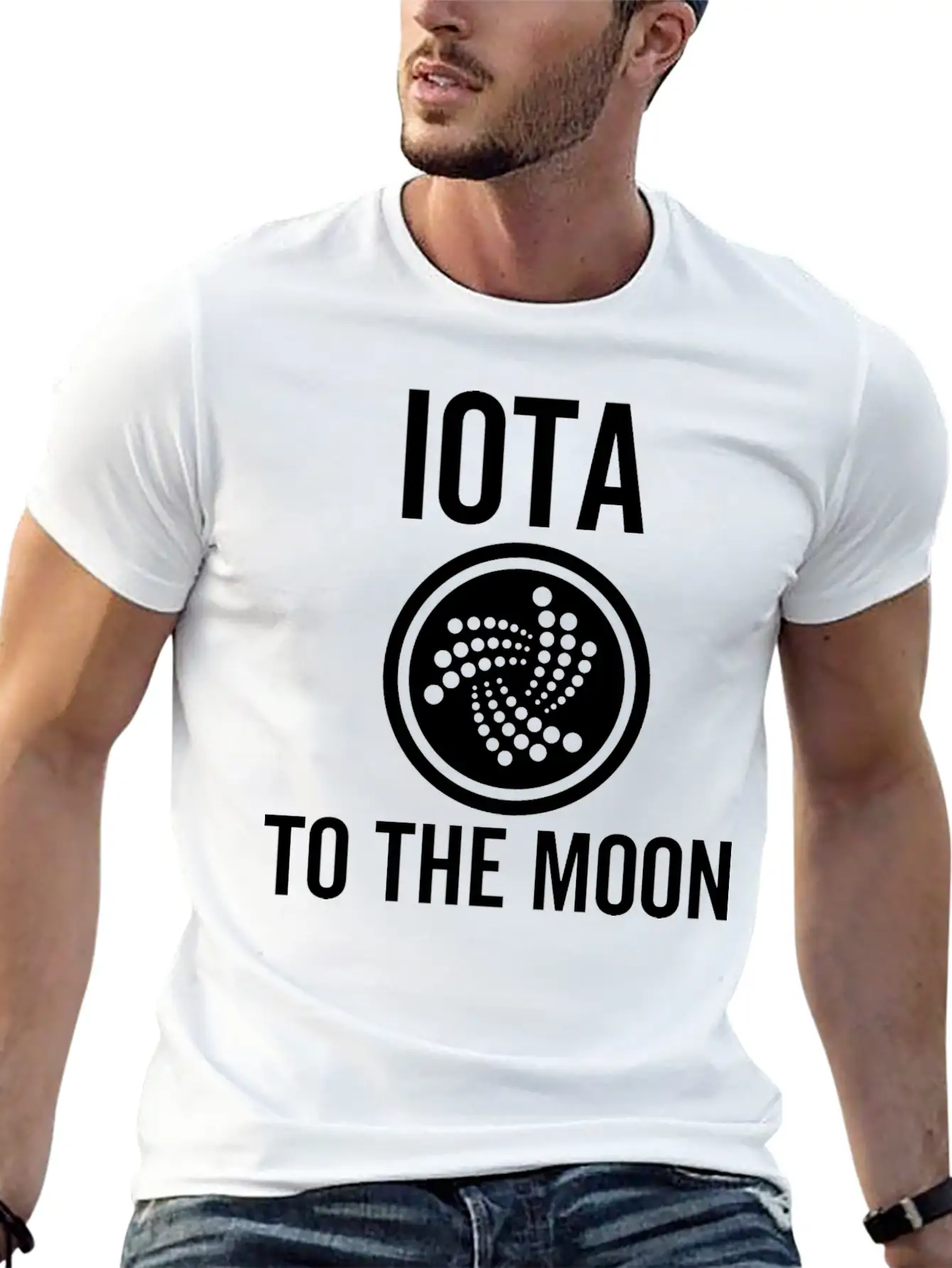 Iota To The Moon Unisex Short Sleeve Soft Cotton T-Shirt – Casual Everyday Wear
