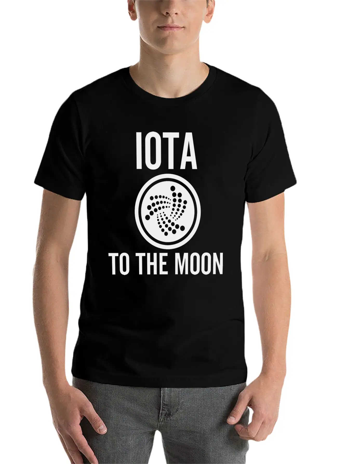Iota To The Moon Unisex Short Sleeve Soft Cotton T-Shirt – Casual Everyday Wear