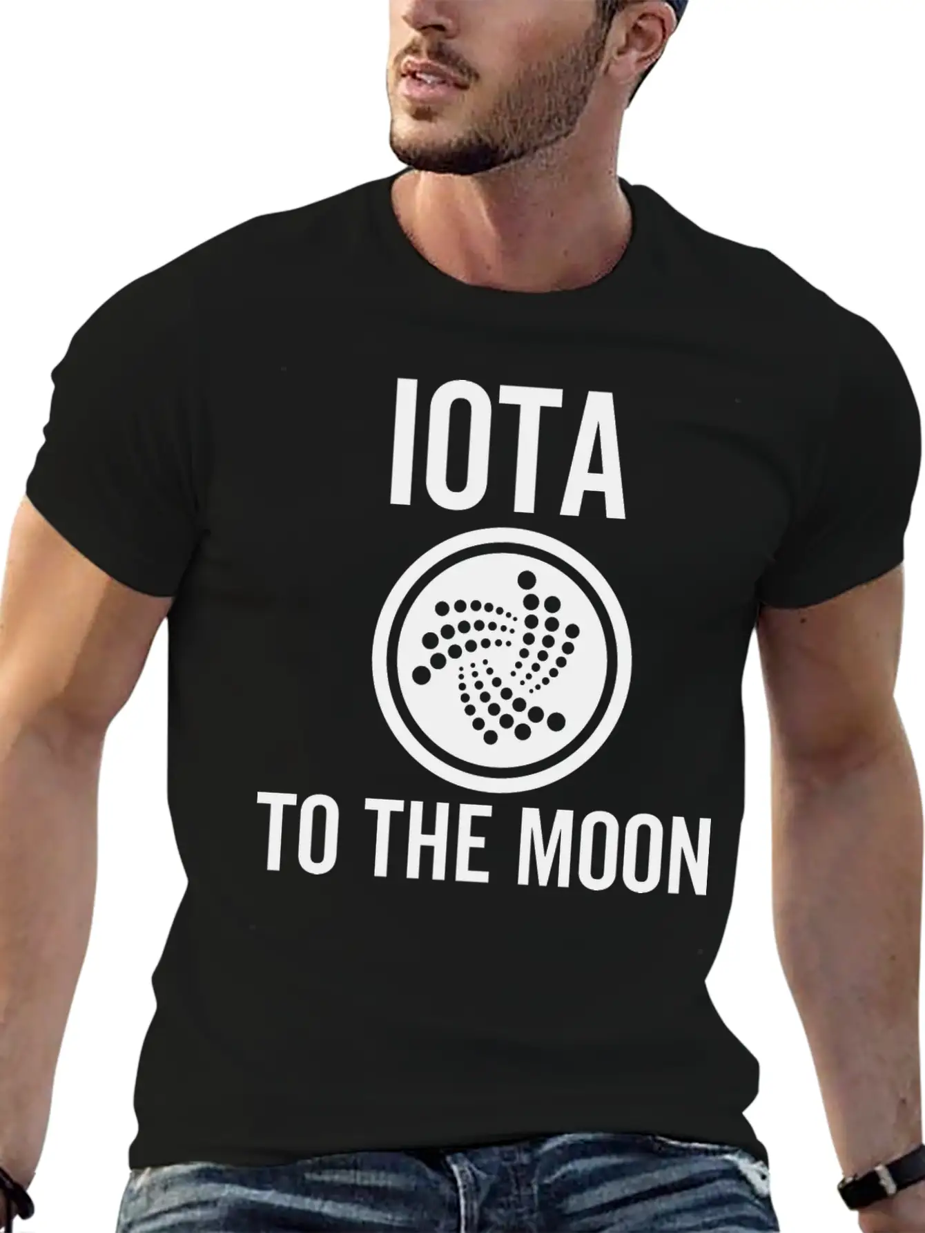 Iota To The Moon Unisex Short Sleeve Soft Cotton T-Shirt – Casual Everyday Wear