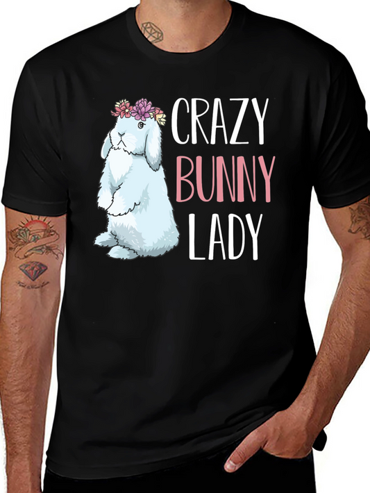 Crazy Bunny Lady T-Shirt - Easter Apparel