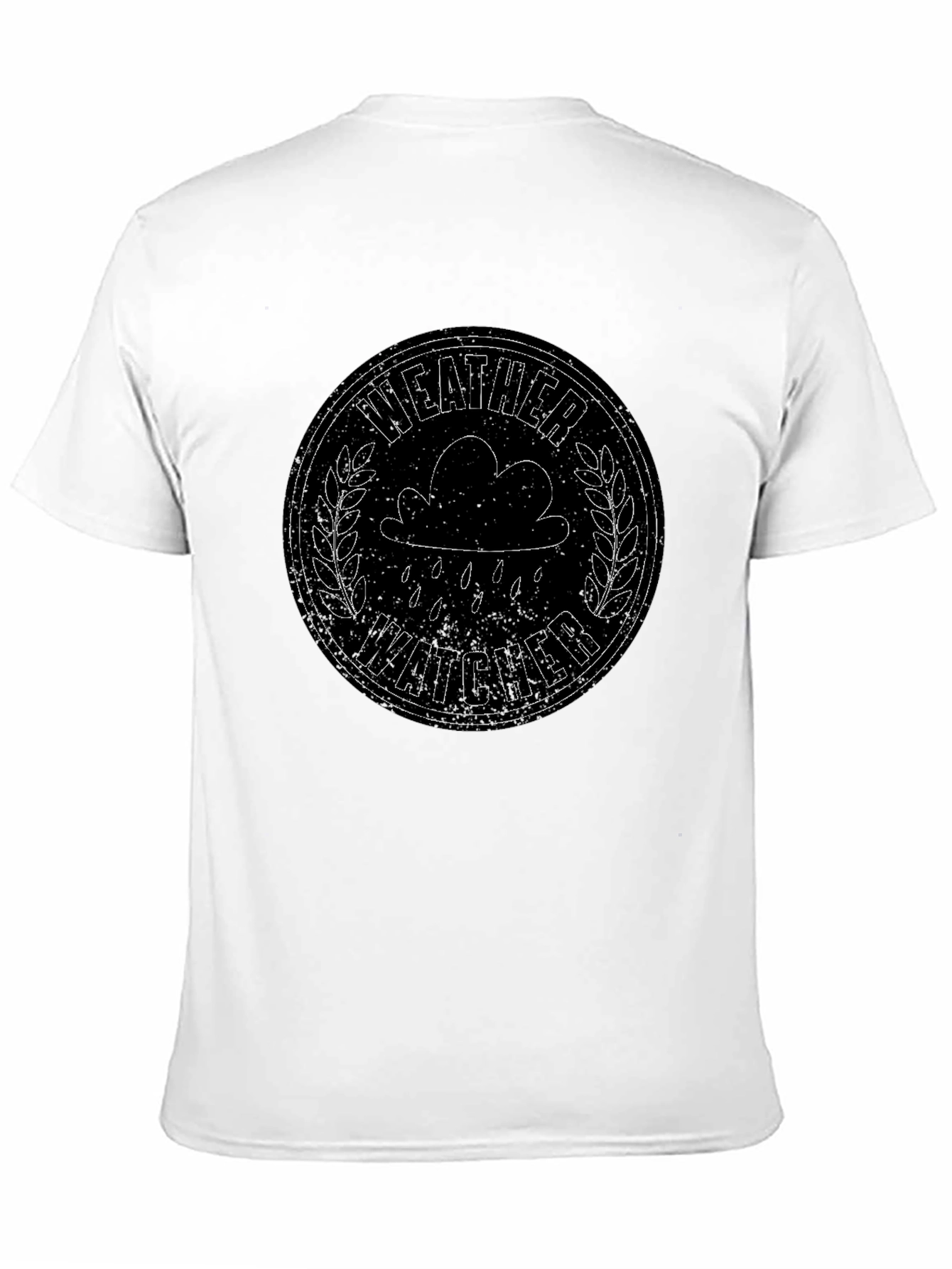Weather Watcher Graphic Tee - Black Cotton T-Shirt