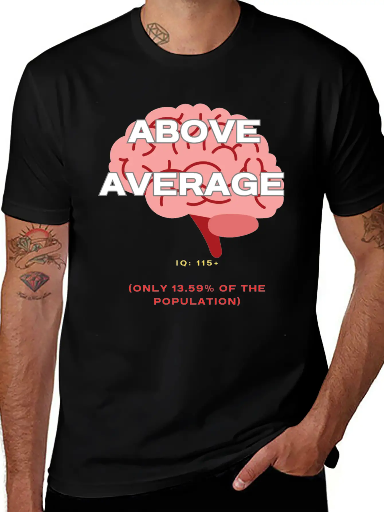 IQ 115plus Above Average - Intelligence Quotient Comfortable Minimalist Graphic Tee – Summer Style Essential