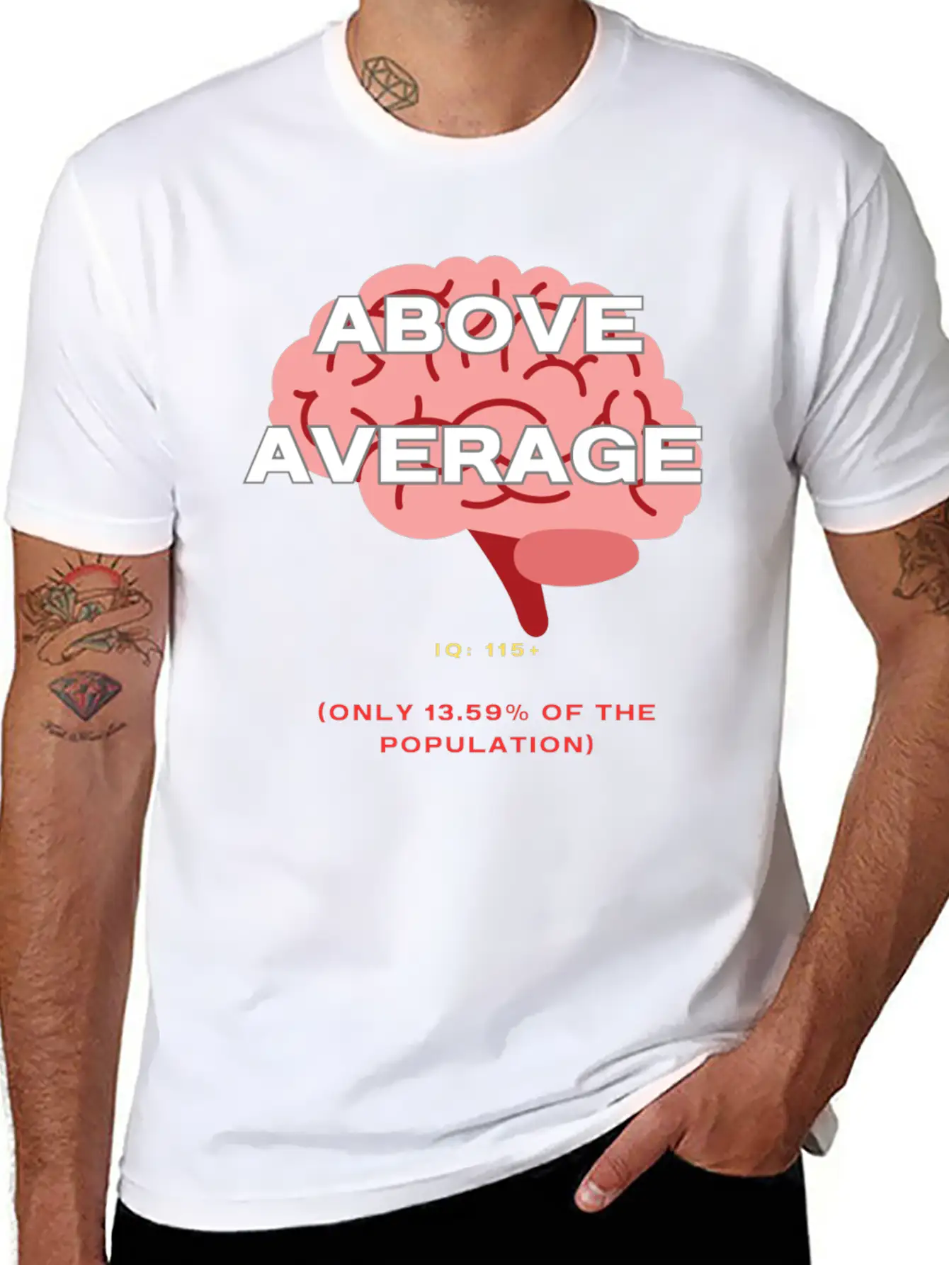 IQ 115plus Above Average - Intelligence Quotient Comfortable Minimalist Graphic Tee – Summer Style Essential