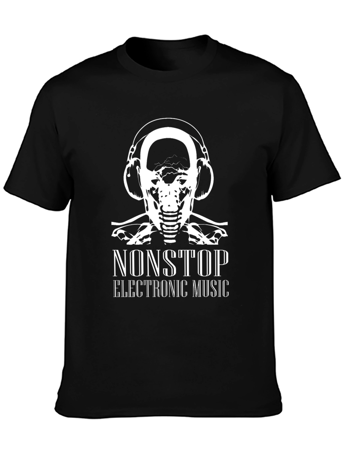 Nonstop Electronic Music Black Graphic Tee