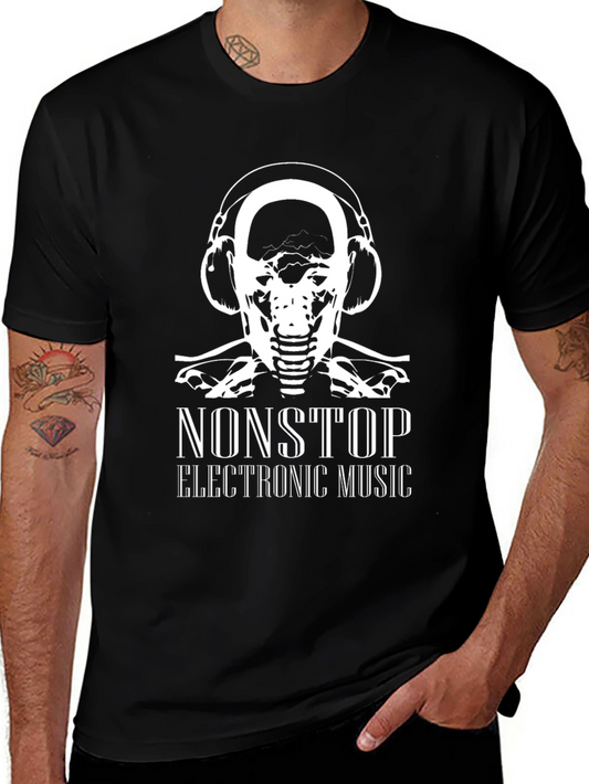 Nonstop Electronic Music Black Graphic Tee