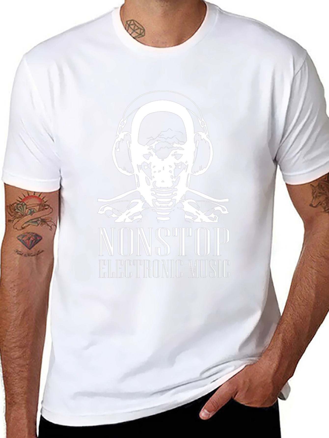 Nonstop Electronic Music Black Graphic Tee