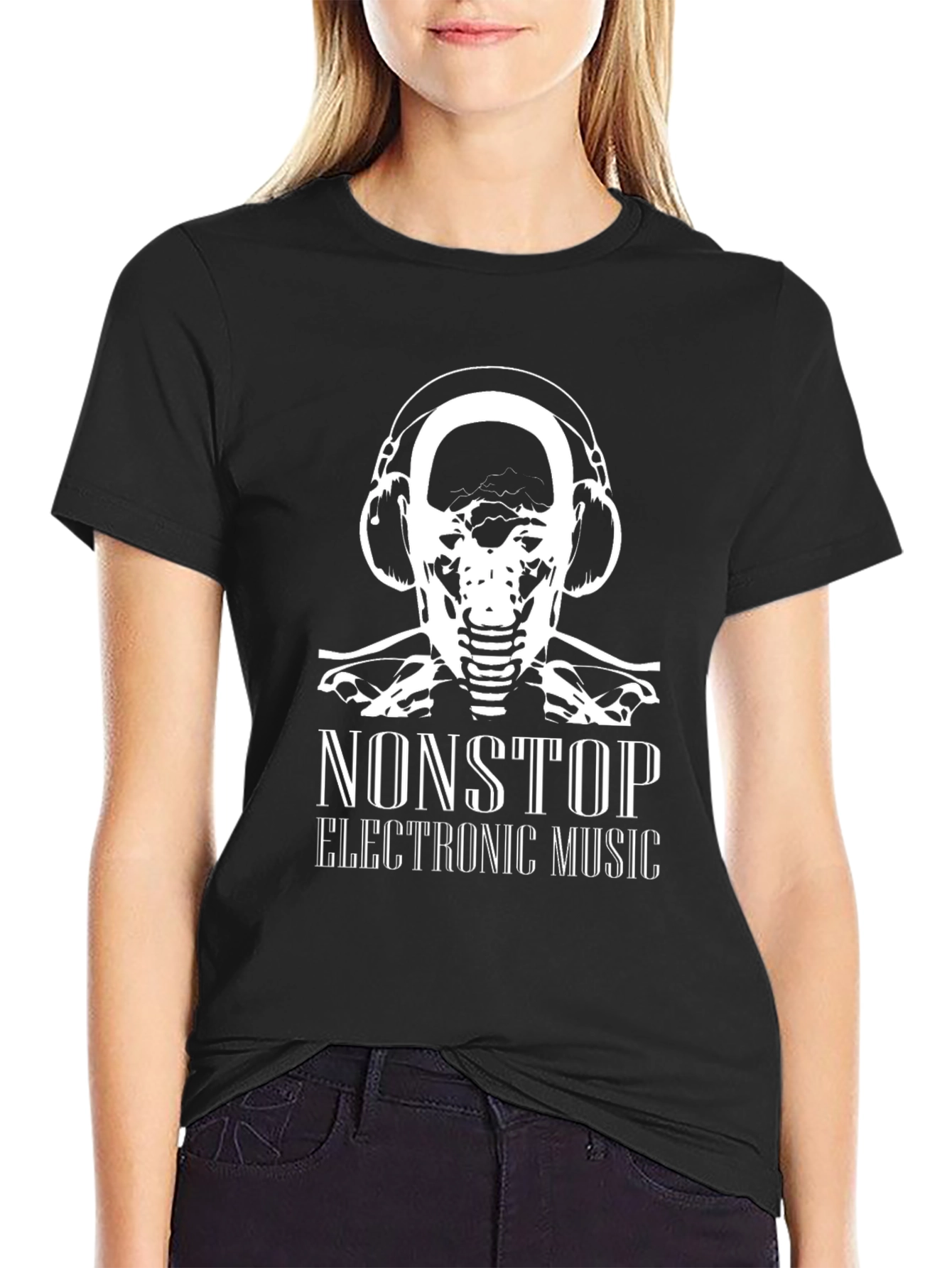 Nonstop Electronic Music Black Graphic Tee