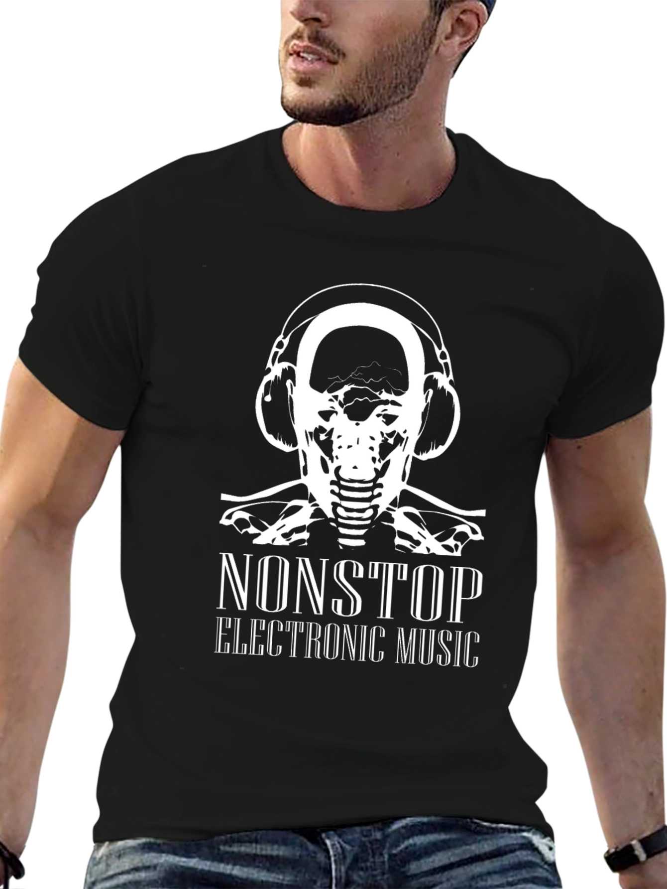 Nonstop Electronic Music Black Graphic Tee
