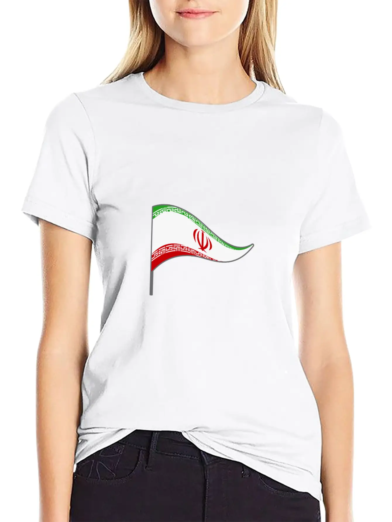 Iran Tehran Flag Banner Flags Ensigns Unisex Short Sleeve Soft Cotton T-Shirt – Casual Everyday Wear
