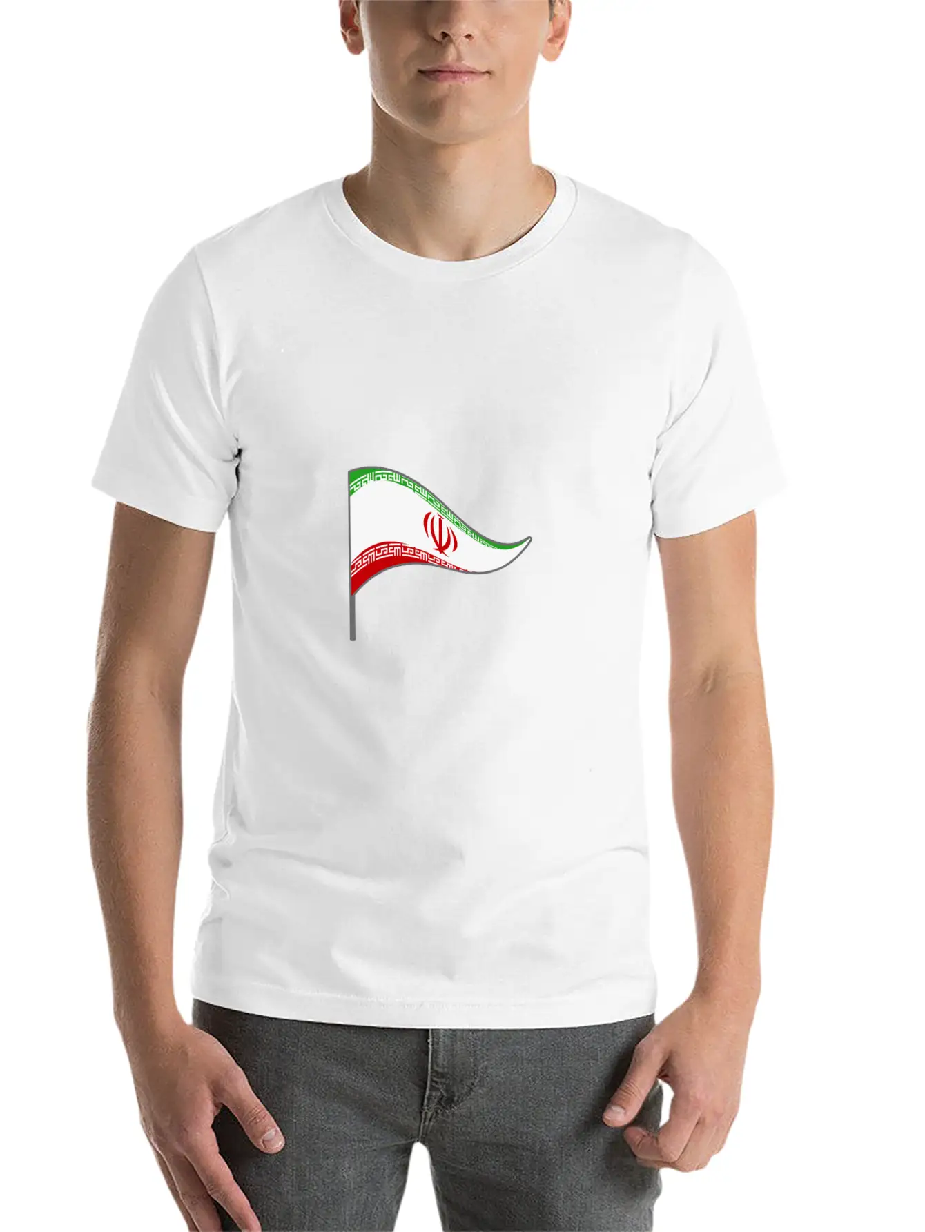 Iran Tehran Flag Banner Flags Ensigns Unisex Short Sleeve Soft Cotton T-Shirt – Casual Everyday Wear