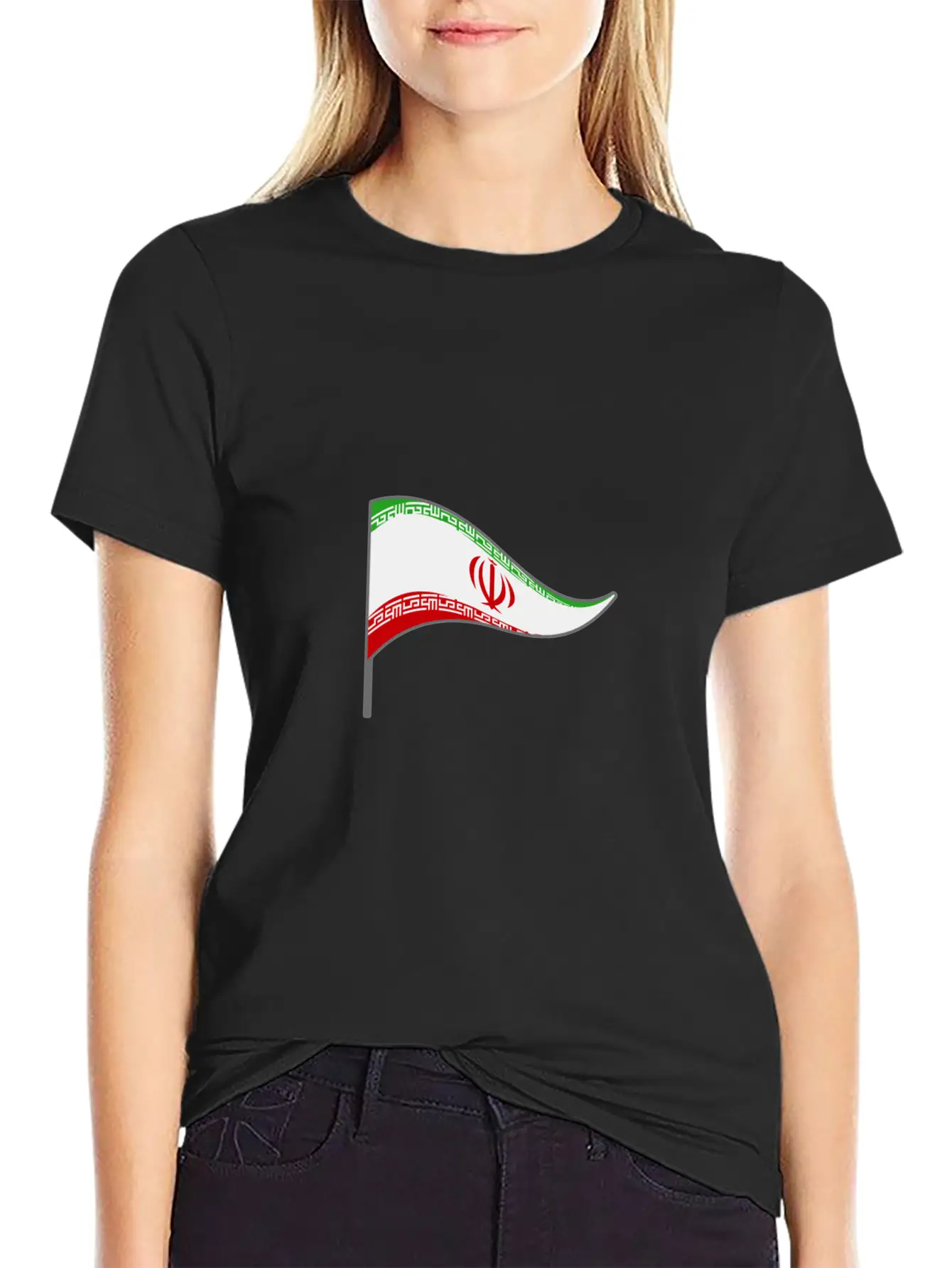 Iran Tehran Flag Banner Flags Ensigns Unisex Short Sleeve Soft Cotton T-Shirt – Casual Everyday Wear
