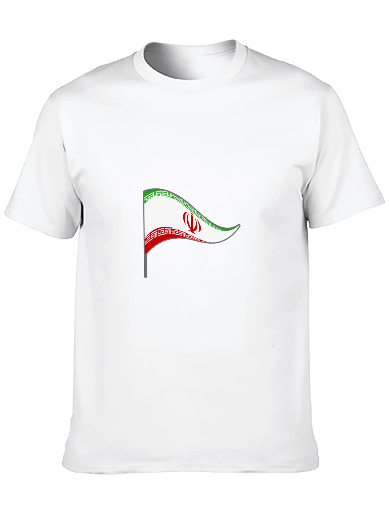 Iran Tehran Flag Banner Flags Ensigns Unisex Short Sleeve Soft Cotton T-Shirt – Casual Everyday Wear