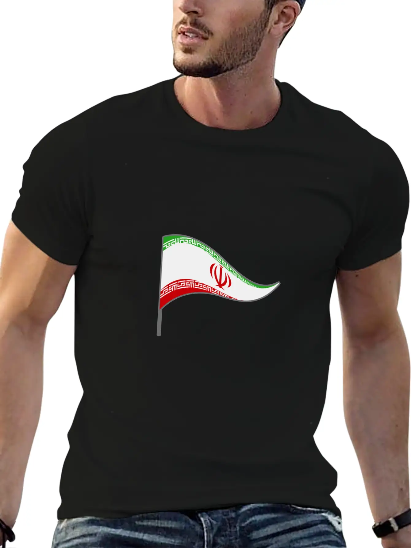 Iran Tehran Flag Banner Flags Ensigns Unisex Short Sleeve Soft Cotton T-Shirt – Casual Everyday Wear