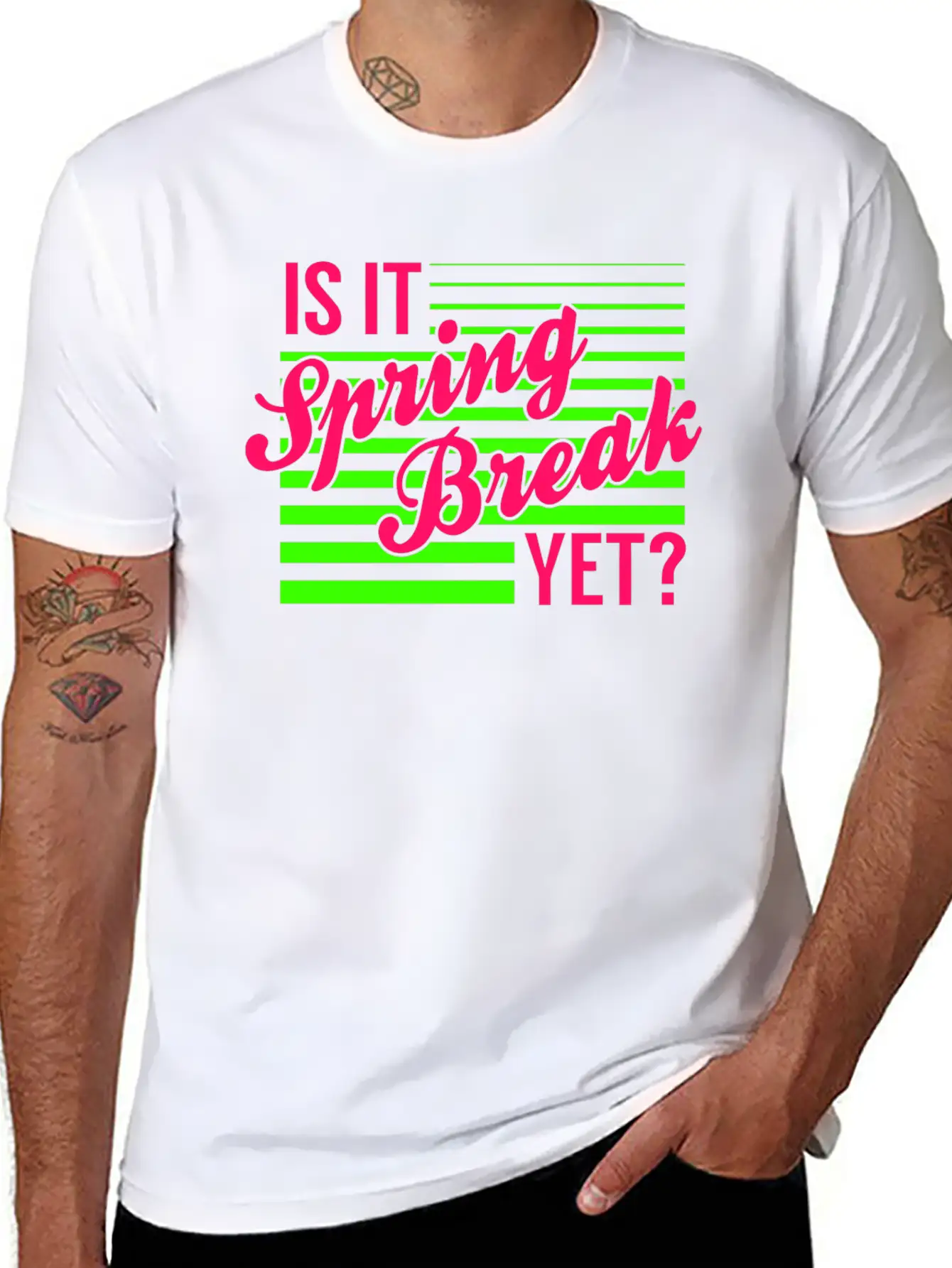 Is It Spring Break Yet Timeless Short Sleeve Tee – Comfy And Minimalist Design