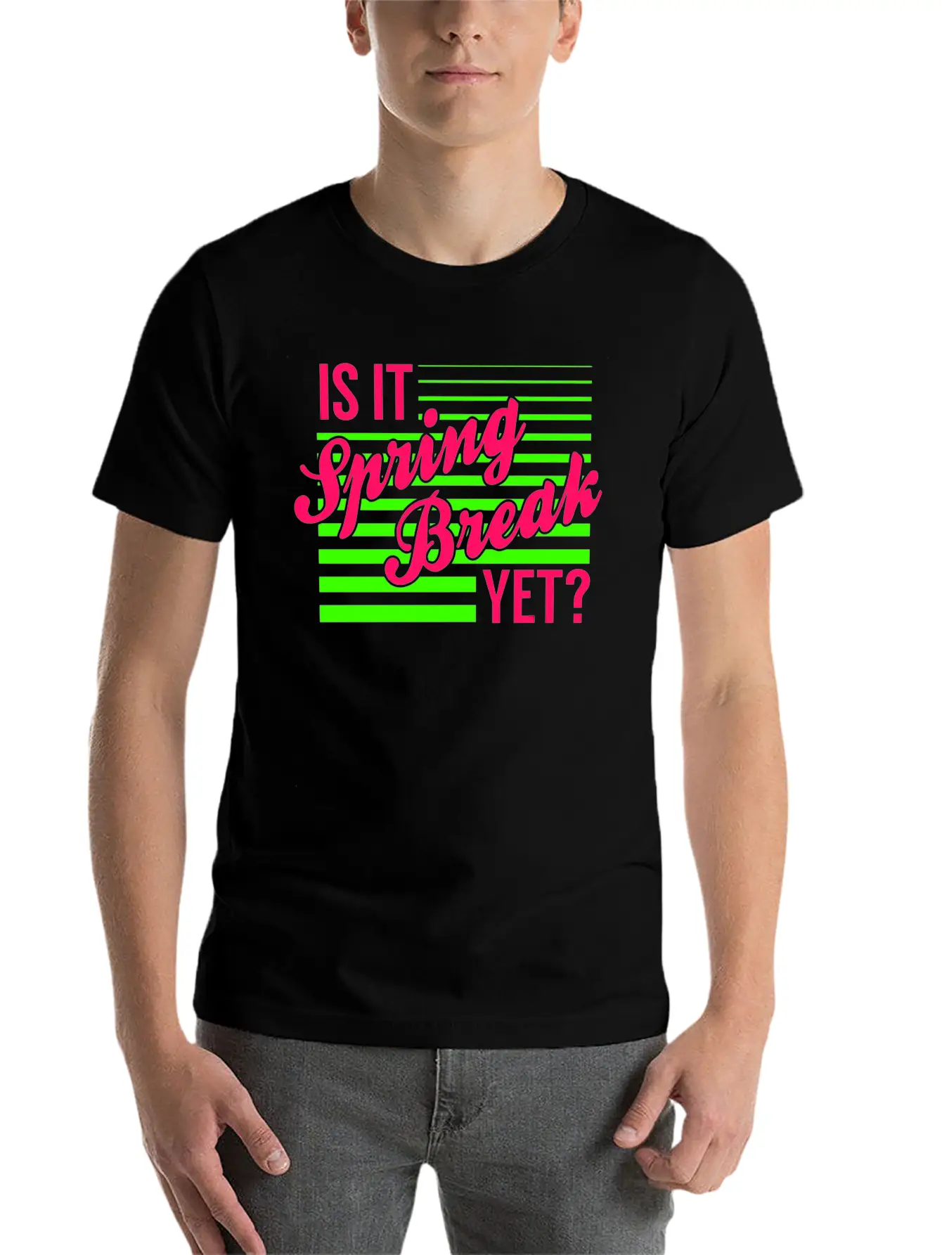 Is It Spring Break Yet Timeless Short Sleeve Tee – Comfy And Minimalist Design