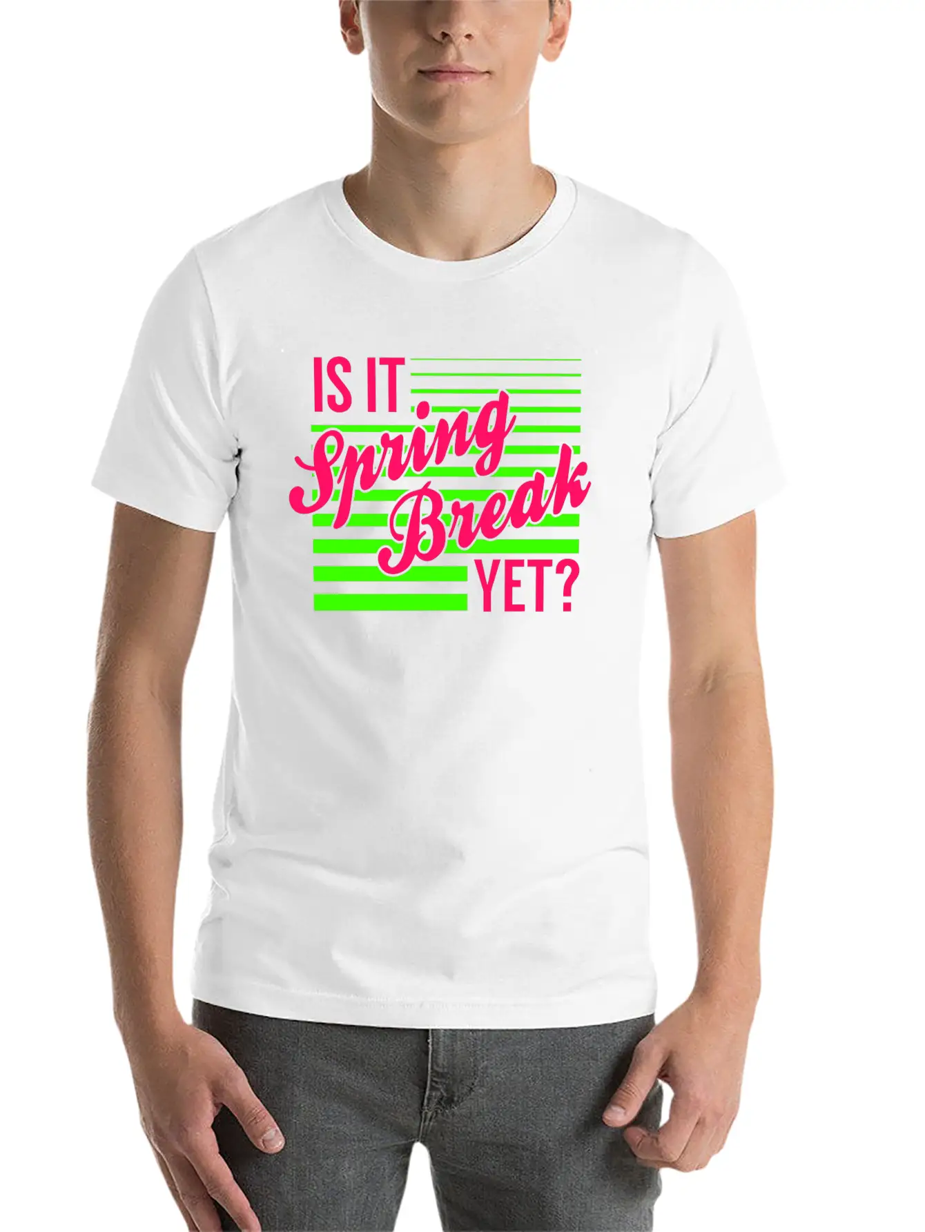 Is It Spring Break Yet Timeless Short Sleeve Tee – Comfy And Minimalist Design