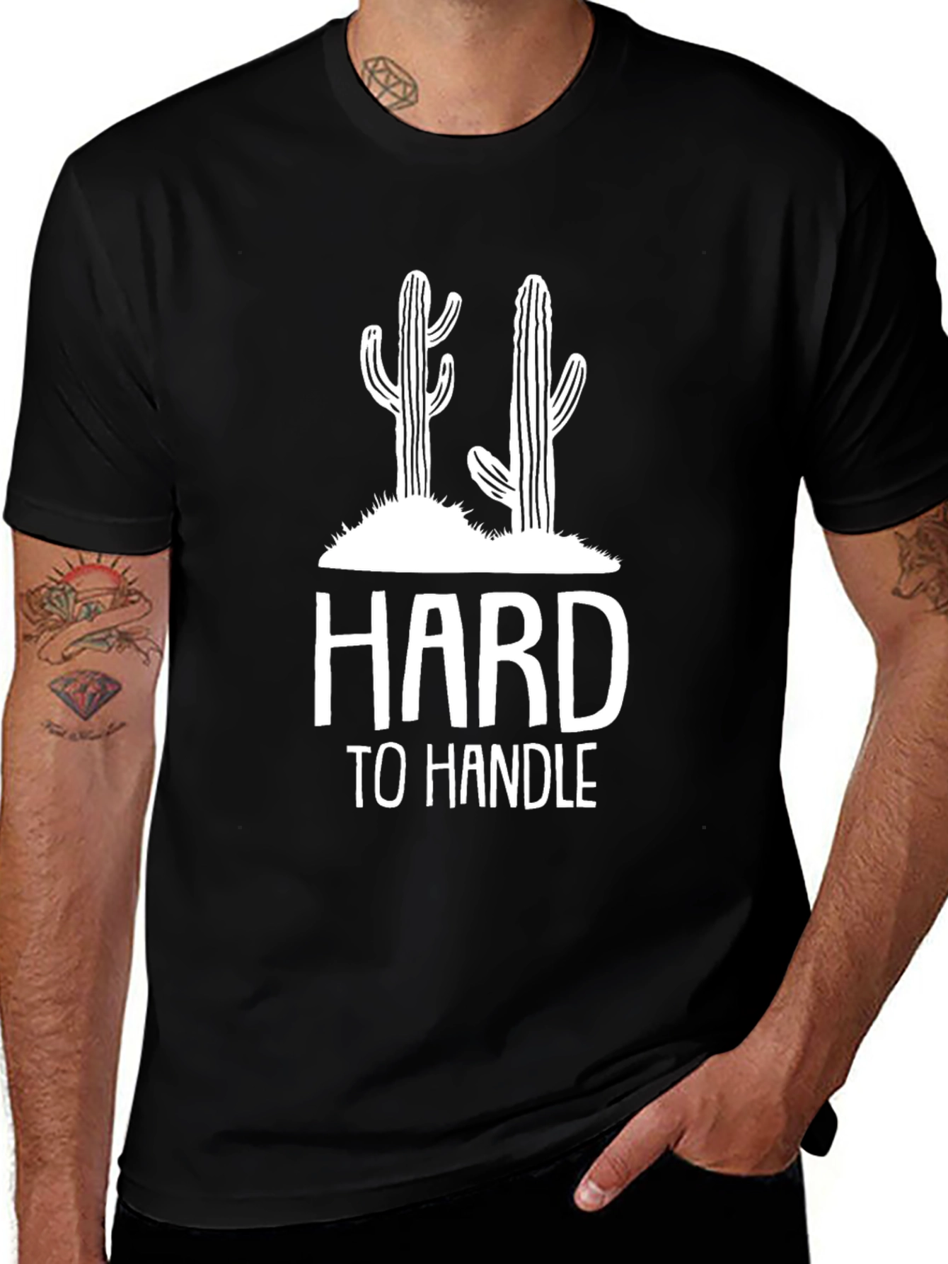 Hard to Handle Cactus Graphic T-Shirt - Mens