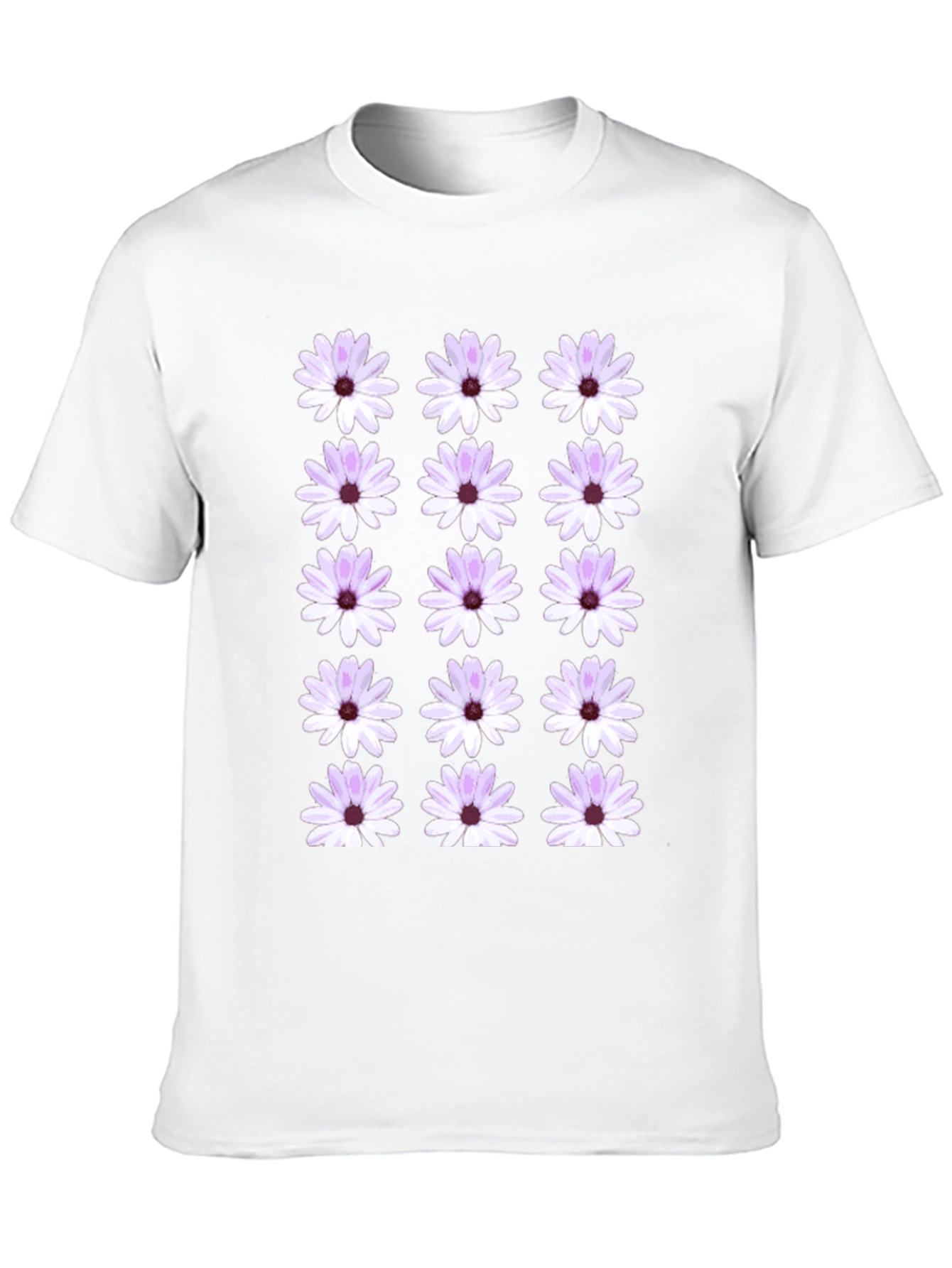 Floral Pattern Black T-Shirt