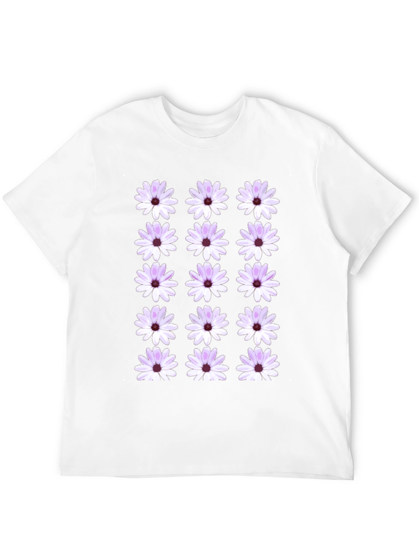 Floral Pattern Black T-Shirt