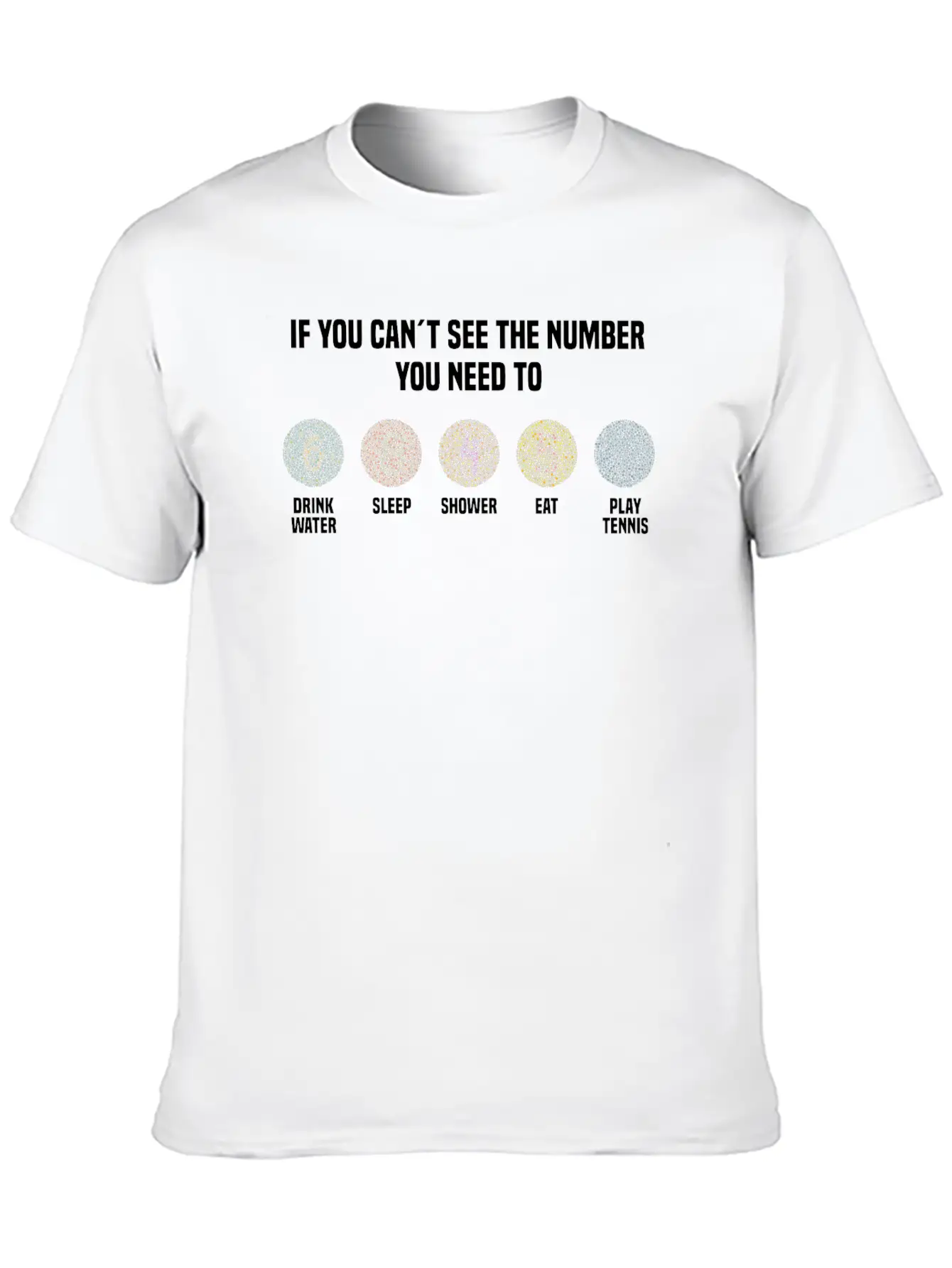 Ishihara Numbers - Play Tennis Essential Unisex Summer Tee – Soft Cotton Casual Fit