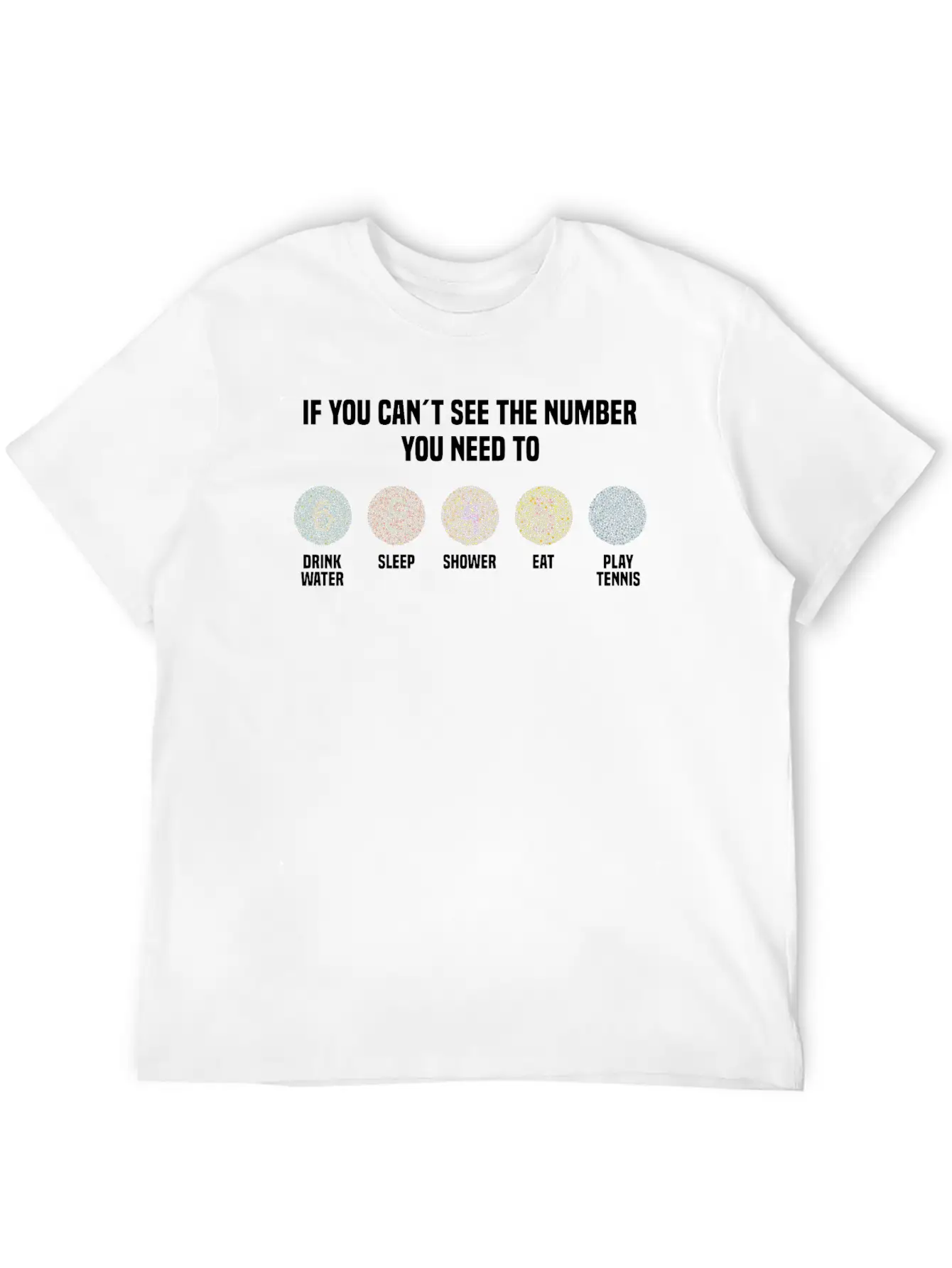 Ishihara Numbers - Play Tennis Essential Unisex Summer Tee – Soft Cotton Casual Fit