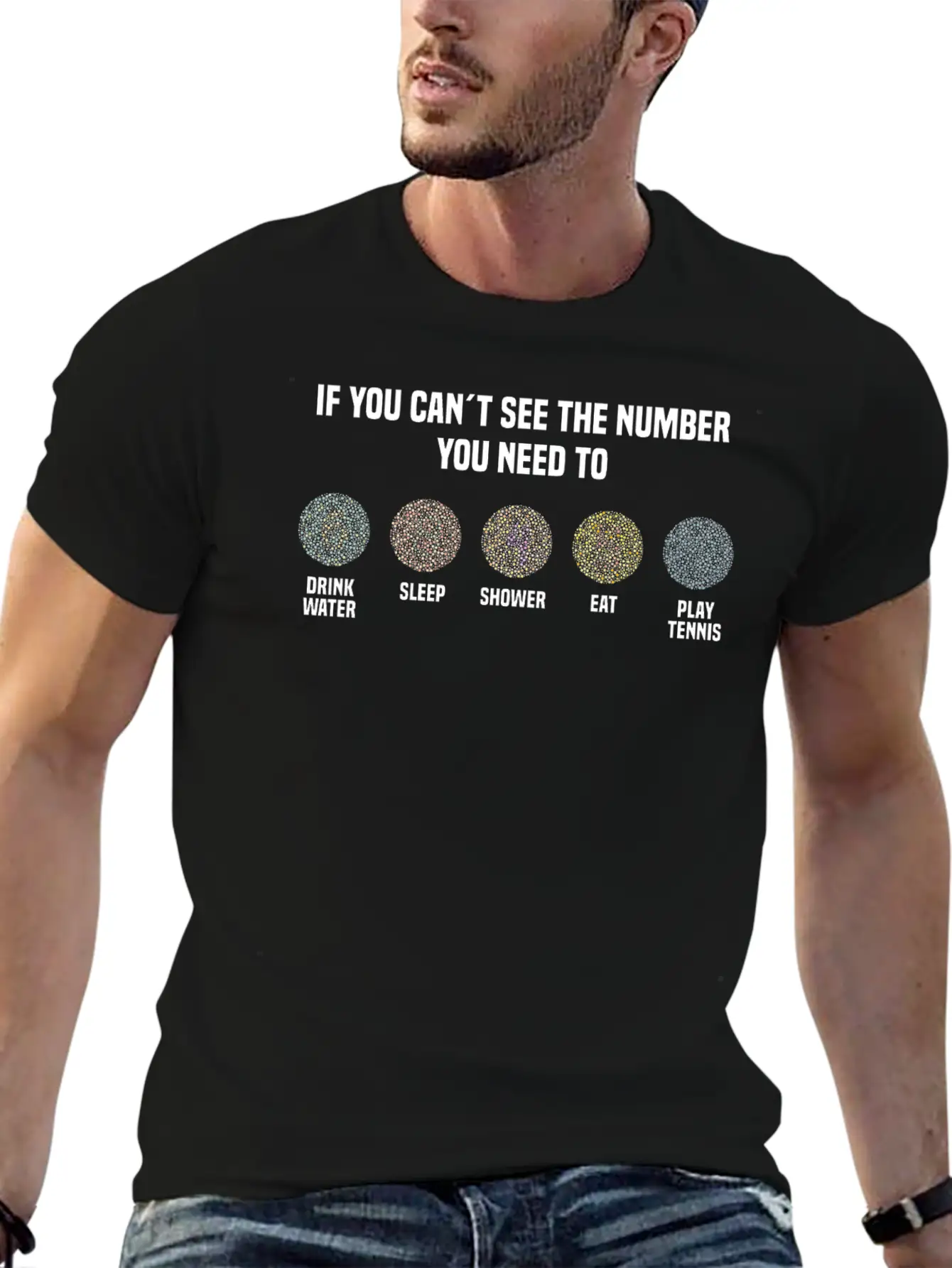 Ishihara Numbers - Play Tennis Essential Unisex Summer Tee – Soft Cotton Casual Fit
