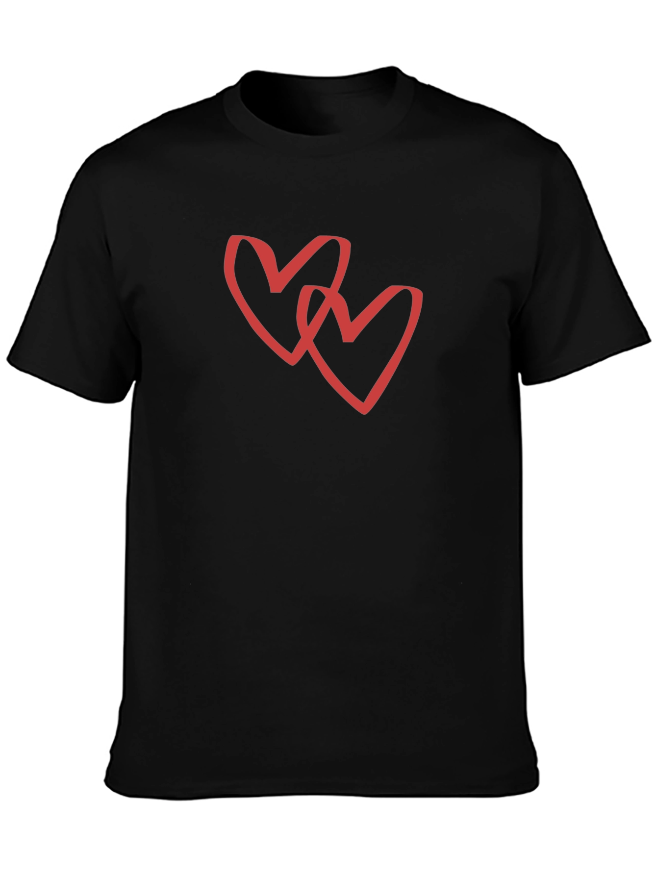 Heart Graphic Black T-Shirt - Soft Cotton Blend