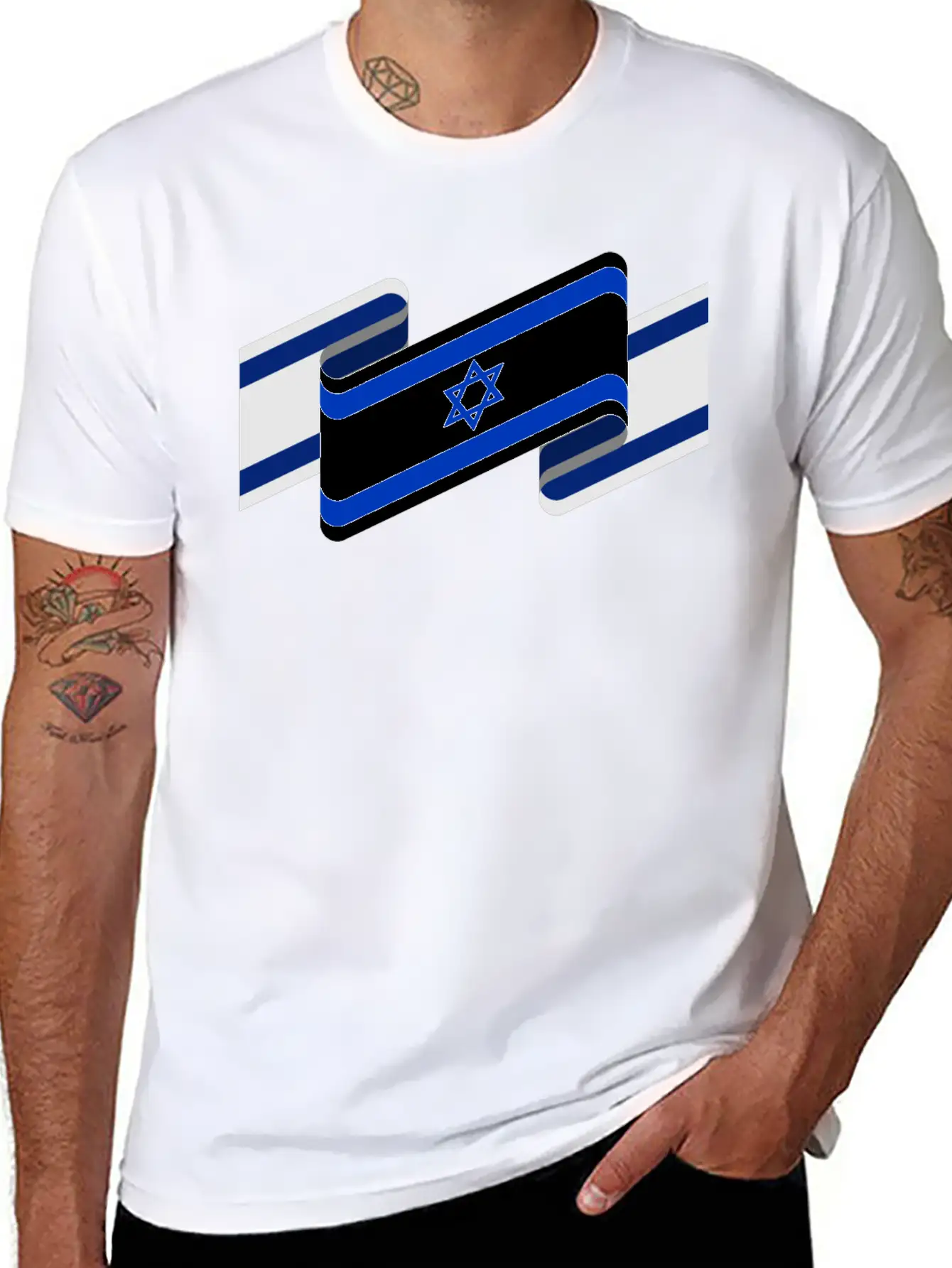Israel Flag Stylish Everyday T-Shirt – Unisex Basic Cotton Tee