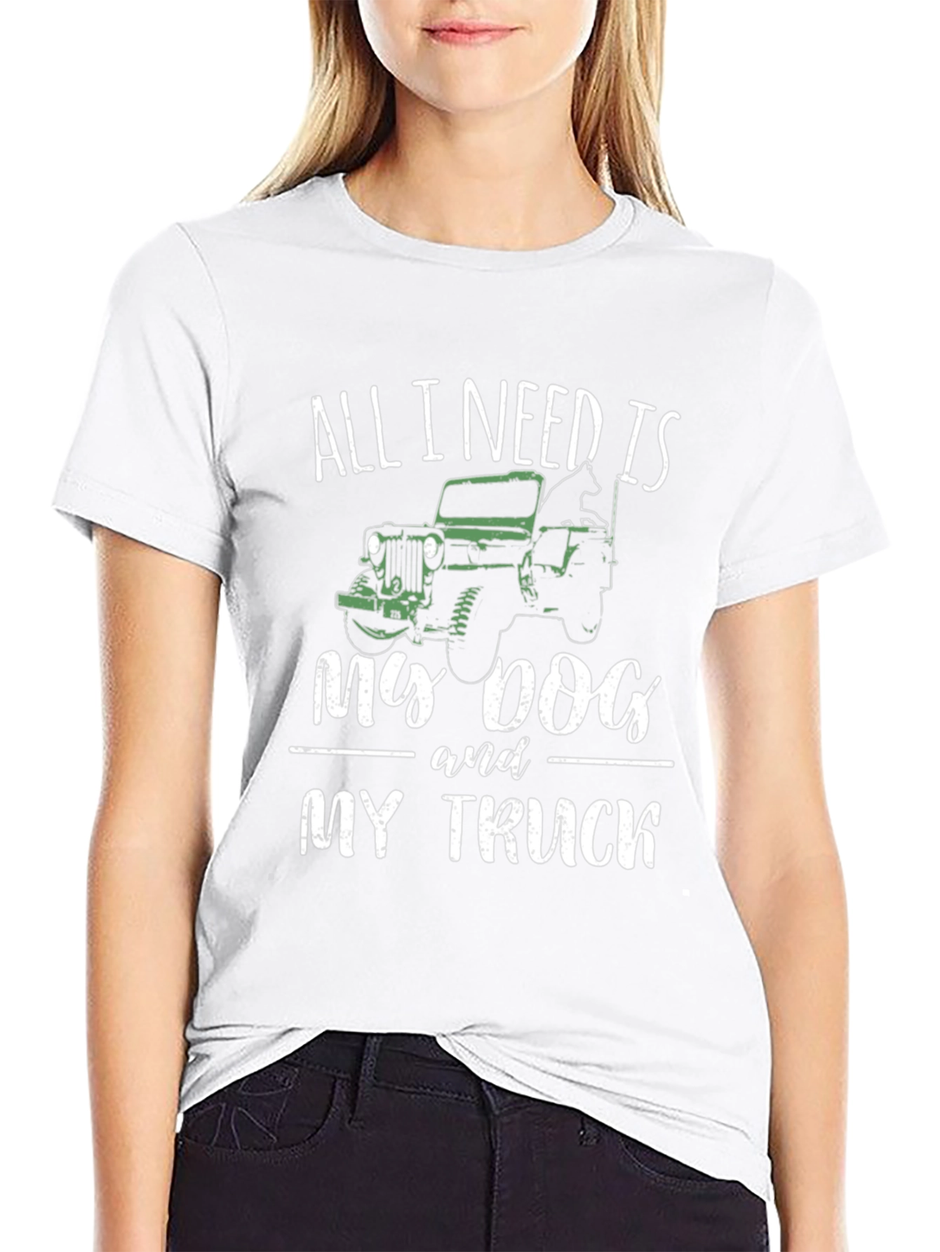 Dog & Truck Lover T-Shirt - All I Need