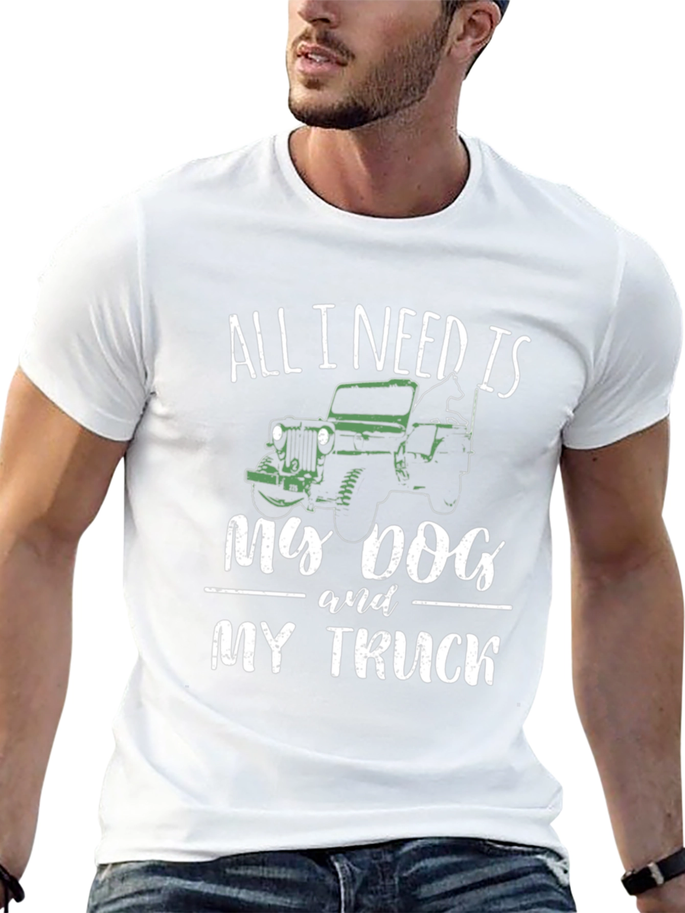 Dog & Truck Lover T-Shirt - All I Need