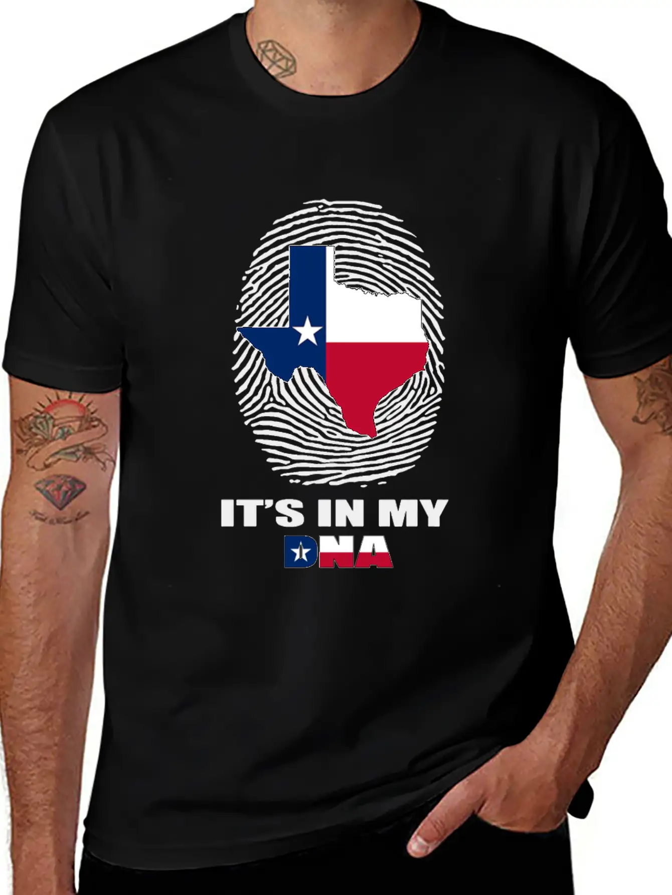 It S In My DNA Texas T Shirt Proud Texan Clothing Stylish Everyday T-Shirt – Unisex Basic Cotton Tee