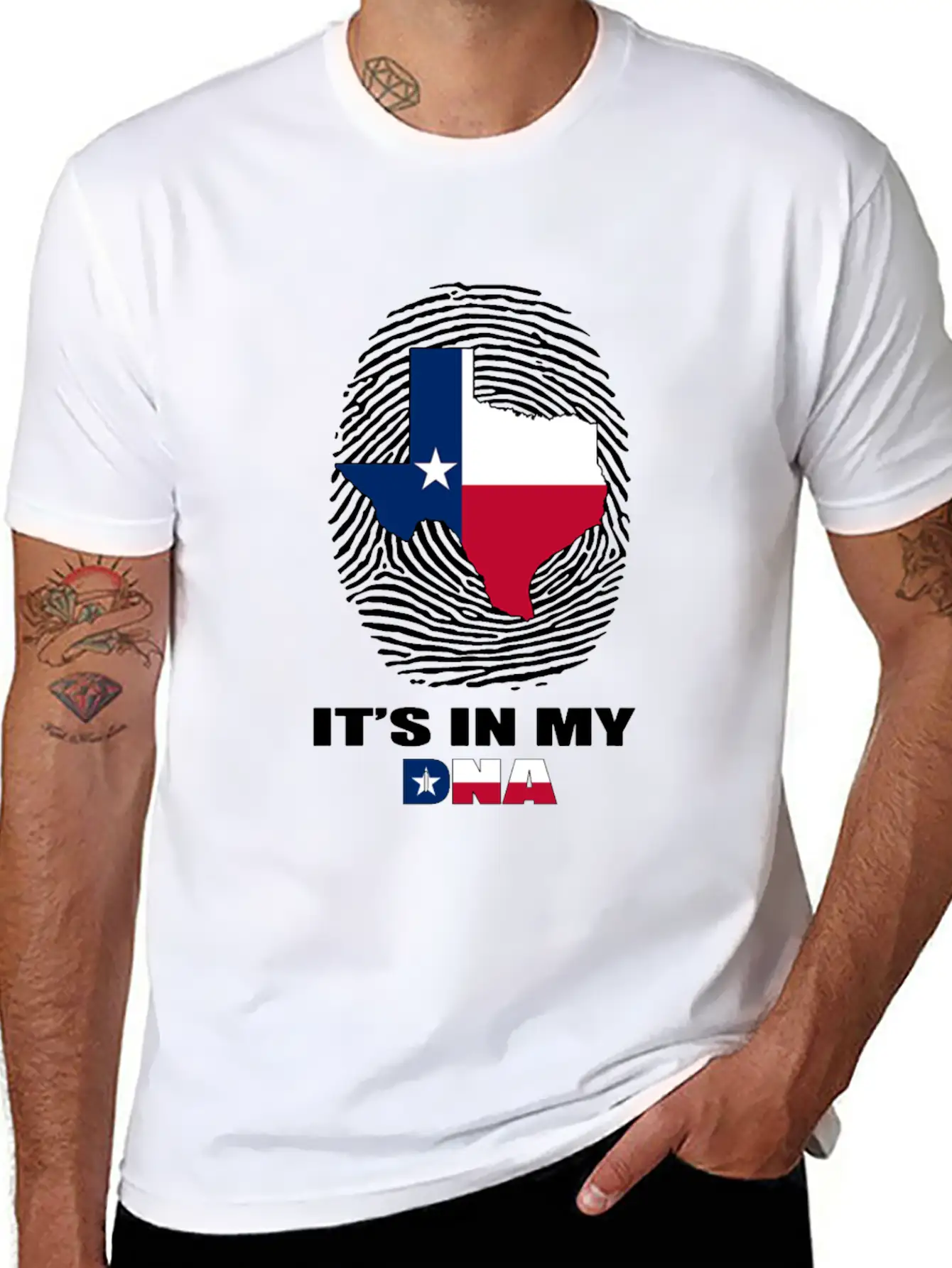 It S In My DNA Texas T Shirt Proud Texan Clothing Stylish Everyday T-Shirt – Unisex Basic Cotton Tee