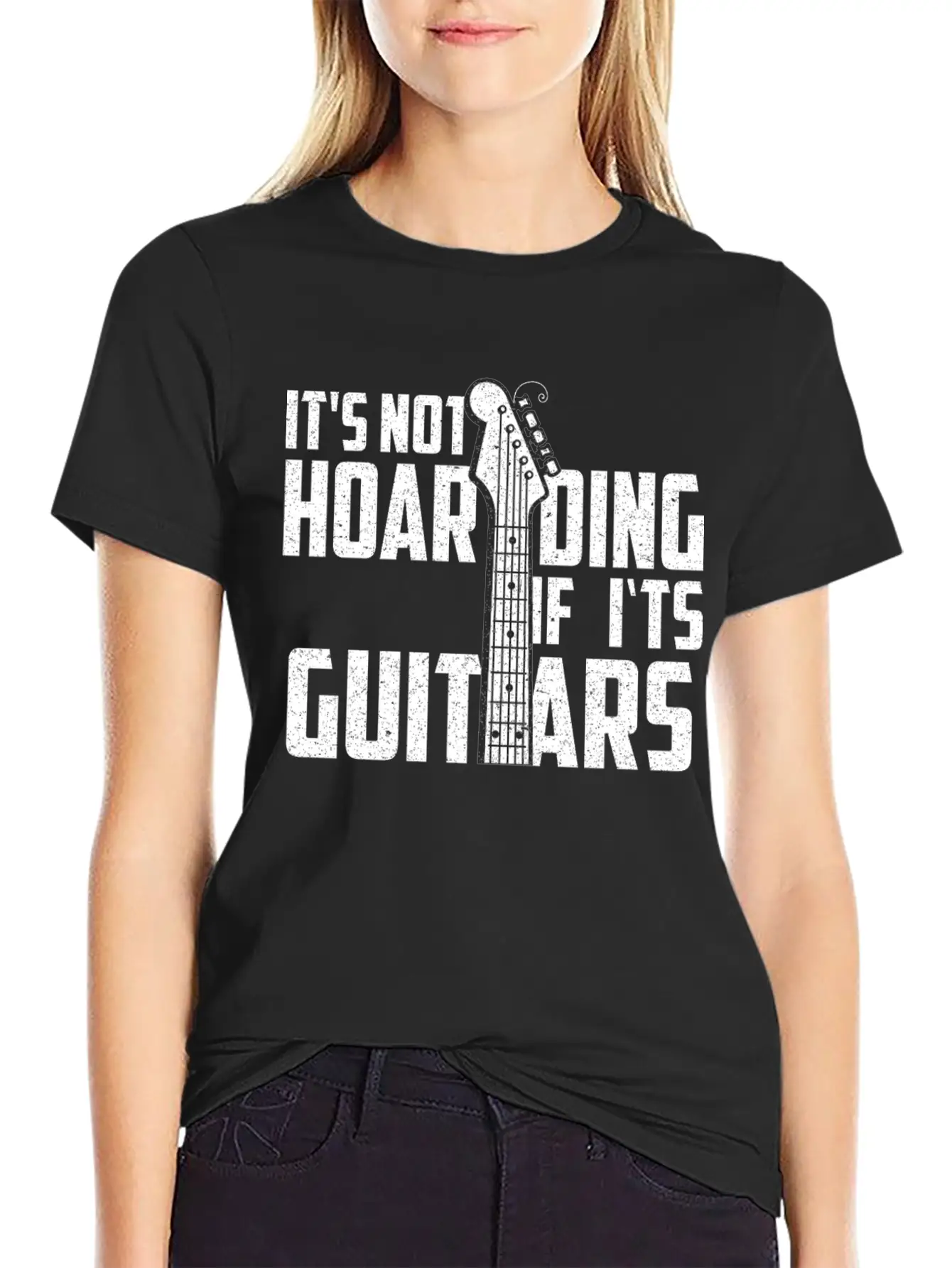 It’s Not Hoarding If It’s Guitars Musicians Unisex Short Sleeve Soft Cotton T-Shirt – Casual Everyday Wear