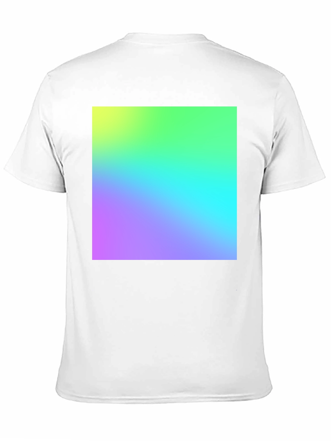 Vibrant Gradient Tee - Stylish Black Cotton Blend T-Shirt