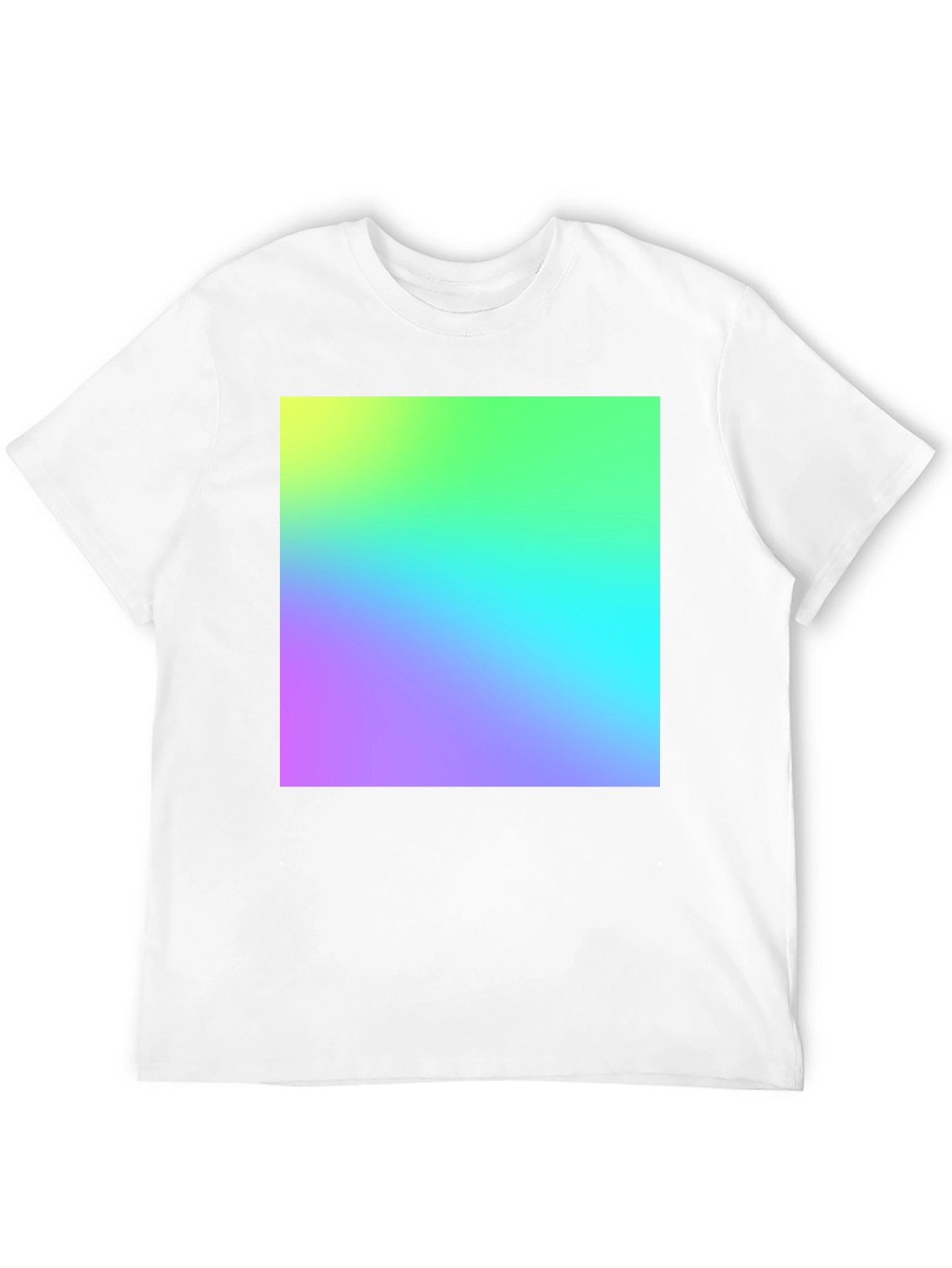 Vibrant Gradient Tee - Stylish Black Cotton Blend T-Shirt