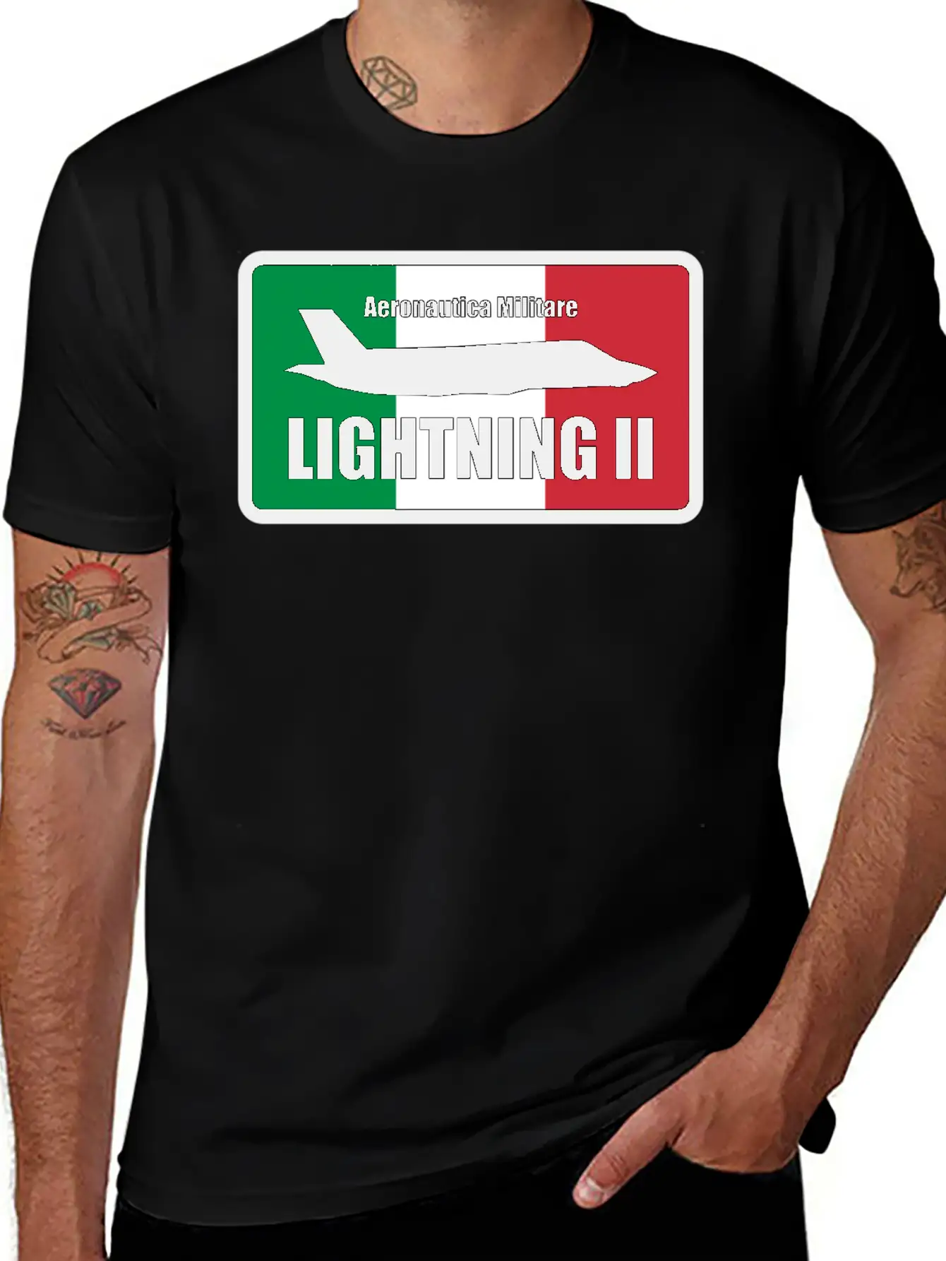 Italian F35 Lightning Small Logo Trending Comfortable Minimalist Graphic Tee – Summer Style Essential