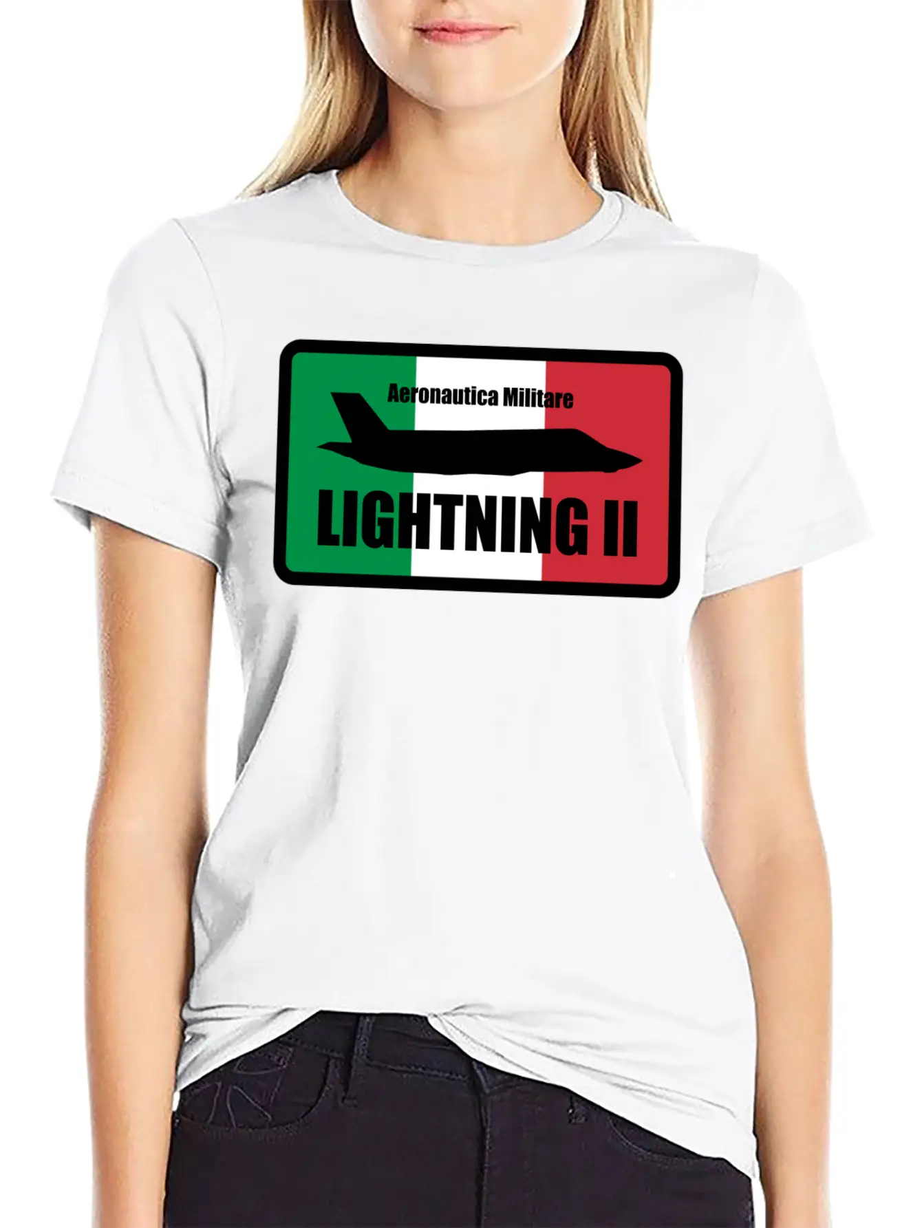 Italian F35 Lightning Small Logo Trending Comfortable Minimalist Graphic Tee – Summer Style Essential