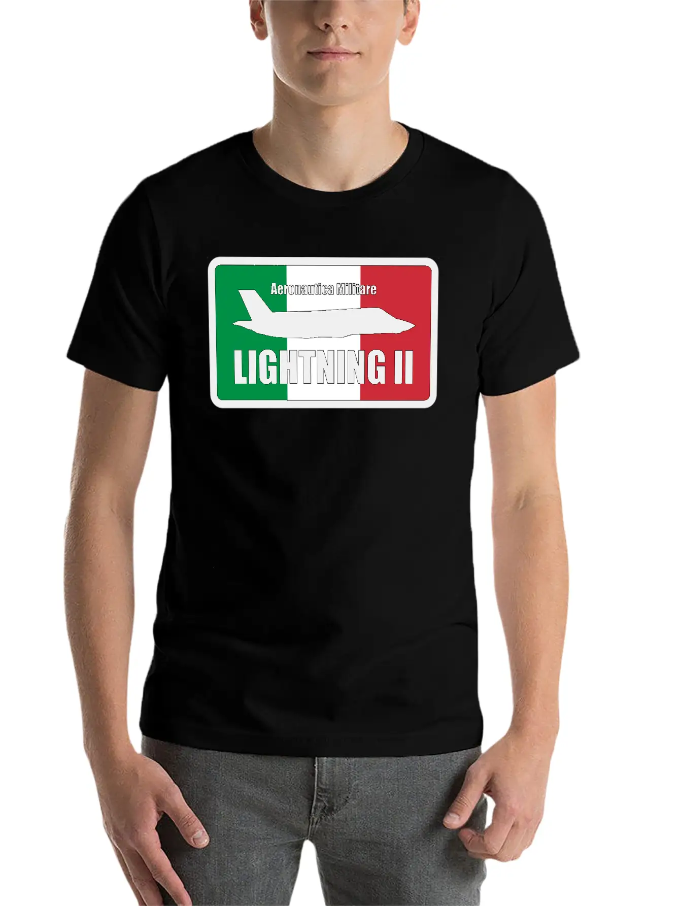 Italian F35 Lightning Small Logo Trending Comfortable Minimalist Graphic Tee – Summer Style Essential