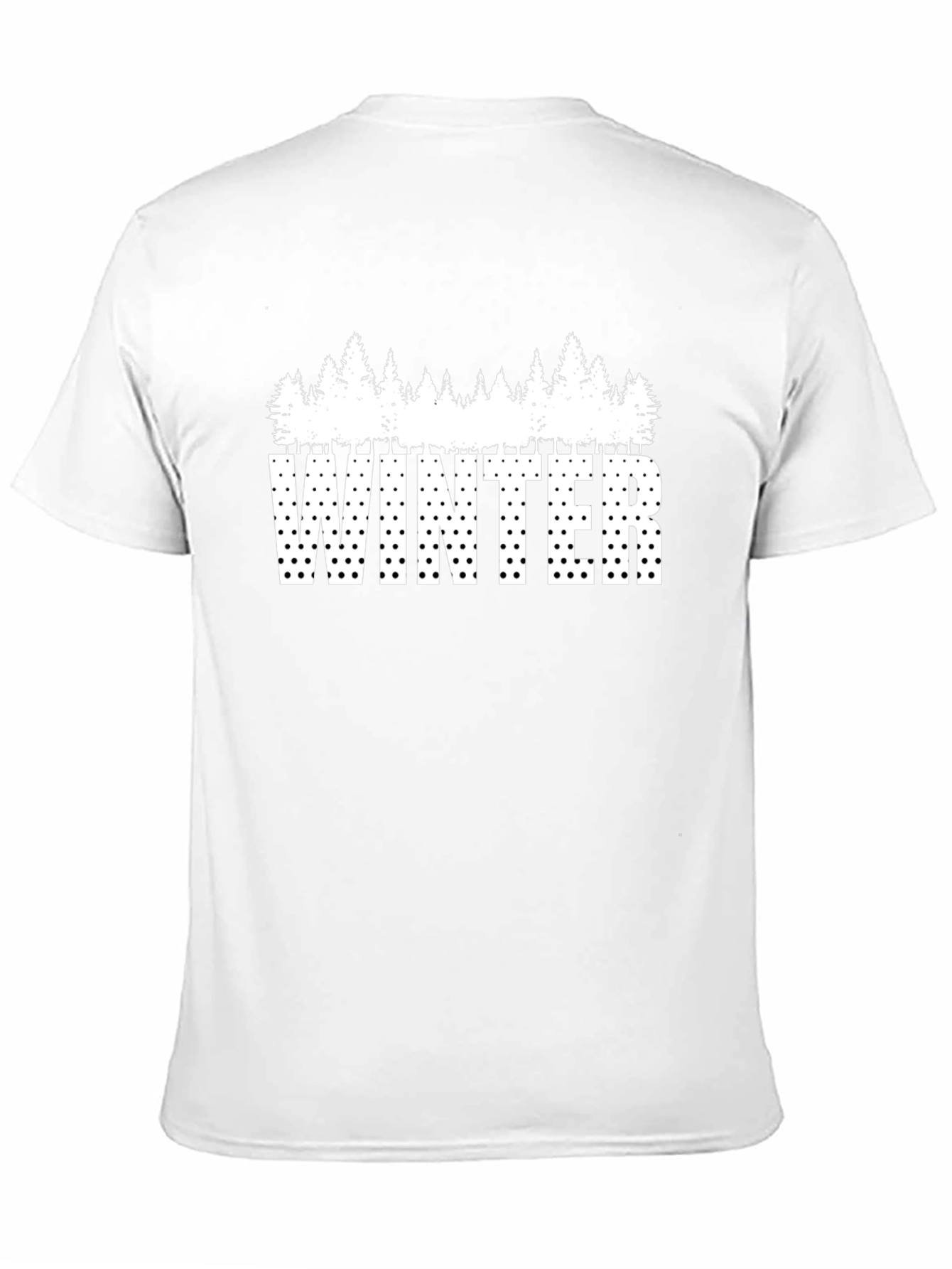 Winter Forest Graphic T-Shirt - Black Cotton Tee