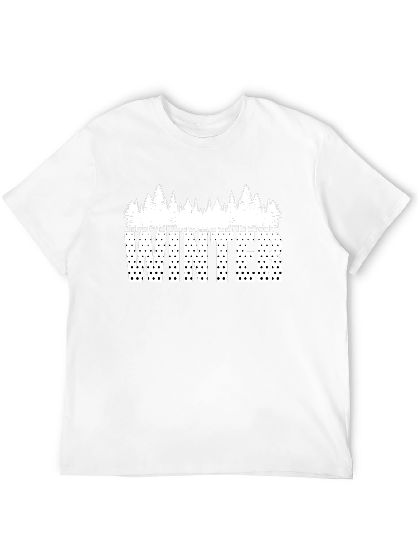 Winter Forest Graphic T-Shirt - Black Cotton Tee