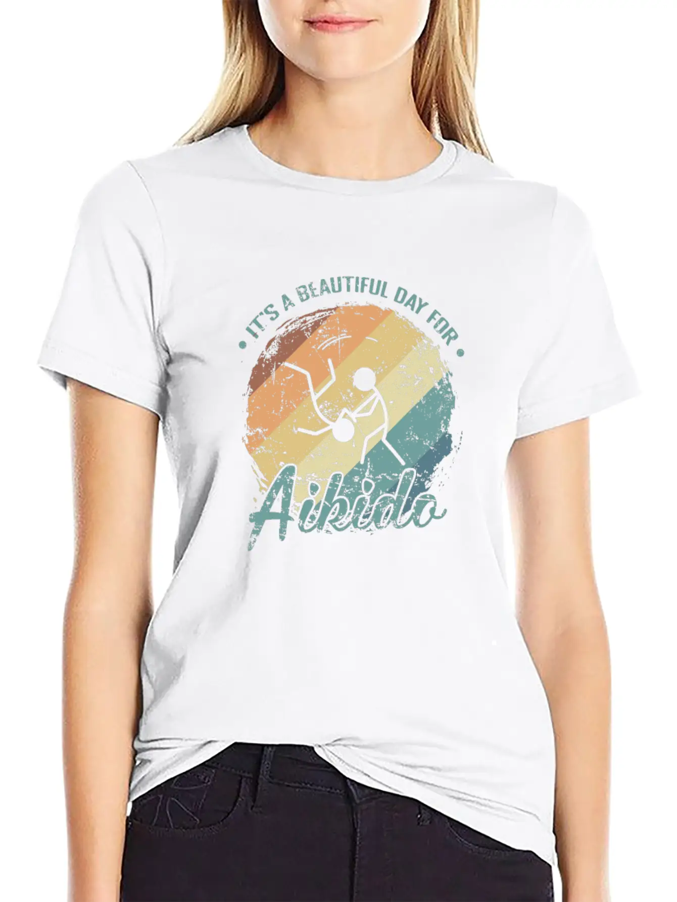 It's A Beautiful Day For Aikido Martial Arts Timeless Short Sleeve Tee – Comfy And Minimalist Design