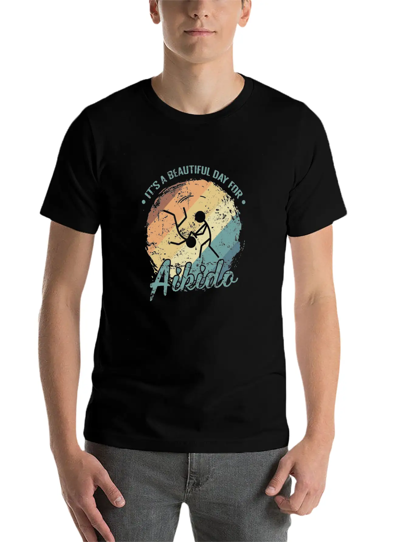 It's A Beautiful Day For Aikido Martial Arts Timeless Short Sleeve Tee – Comfy And Minimalist Design