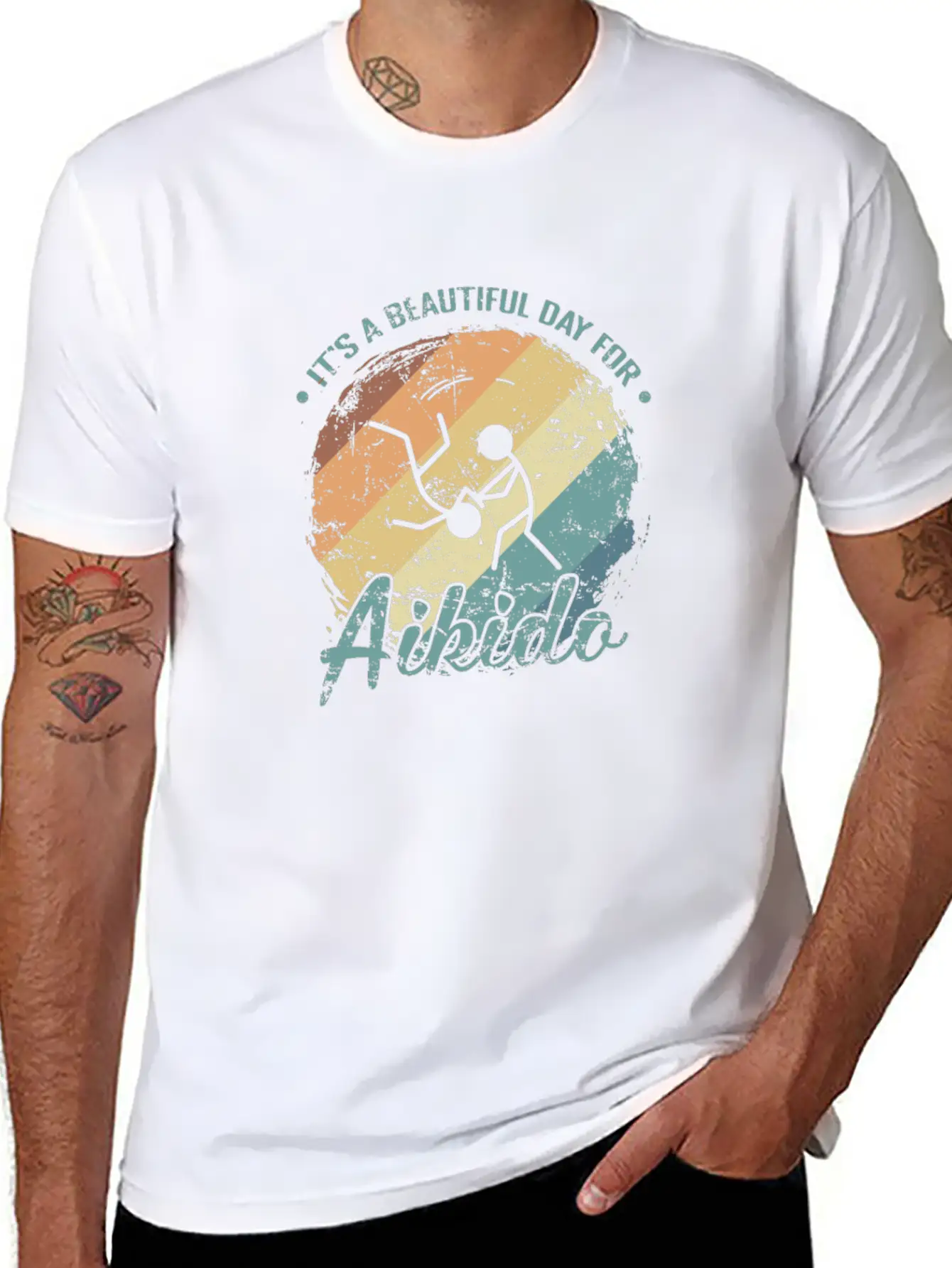 It's A Beautiful Day For Aikido Martial Arts Timeless Short Sleeve Tee – Comfy And Minimalist Design